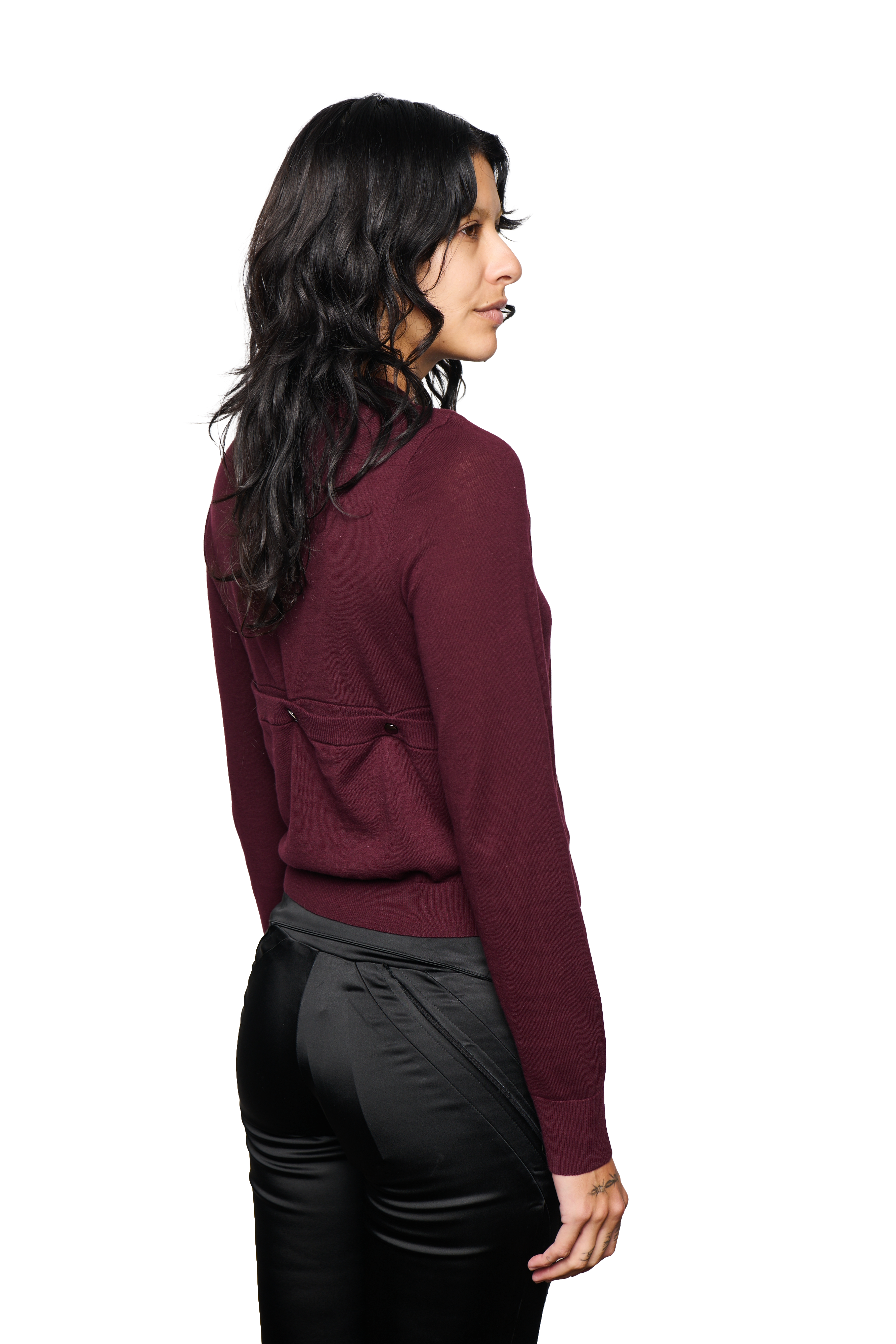 Dark horse cardigan - eggplant