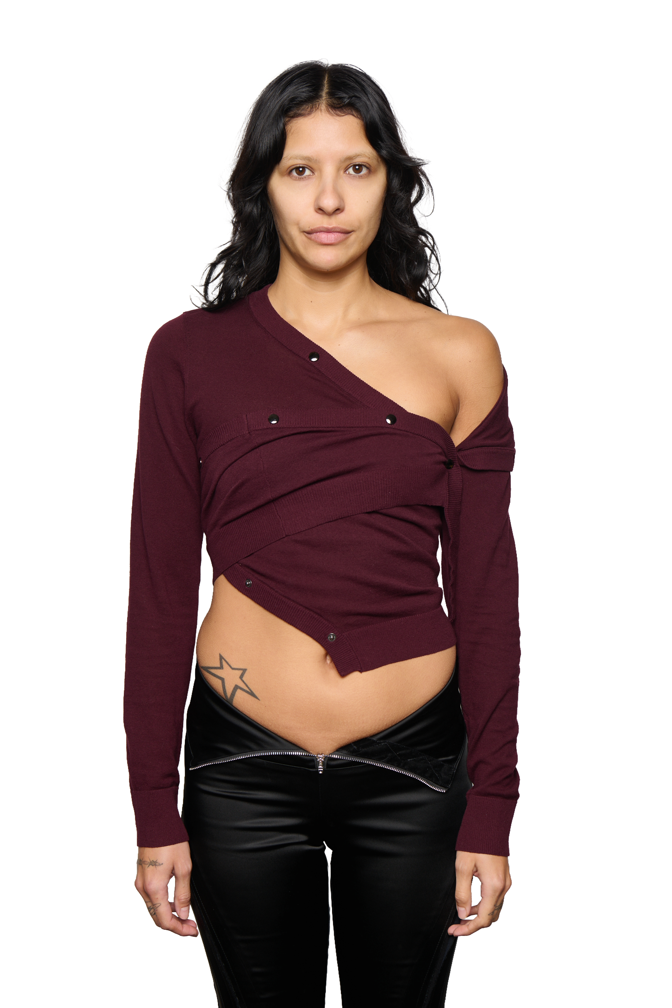 Dark horse cardigan - shiraz