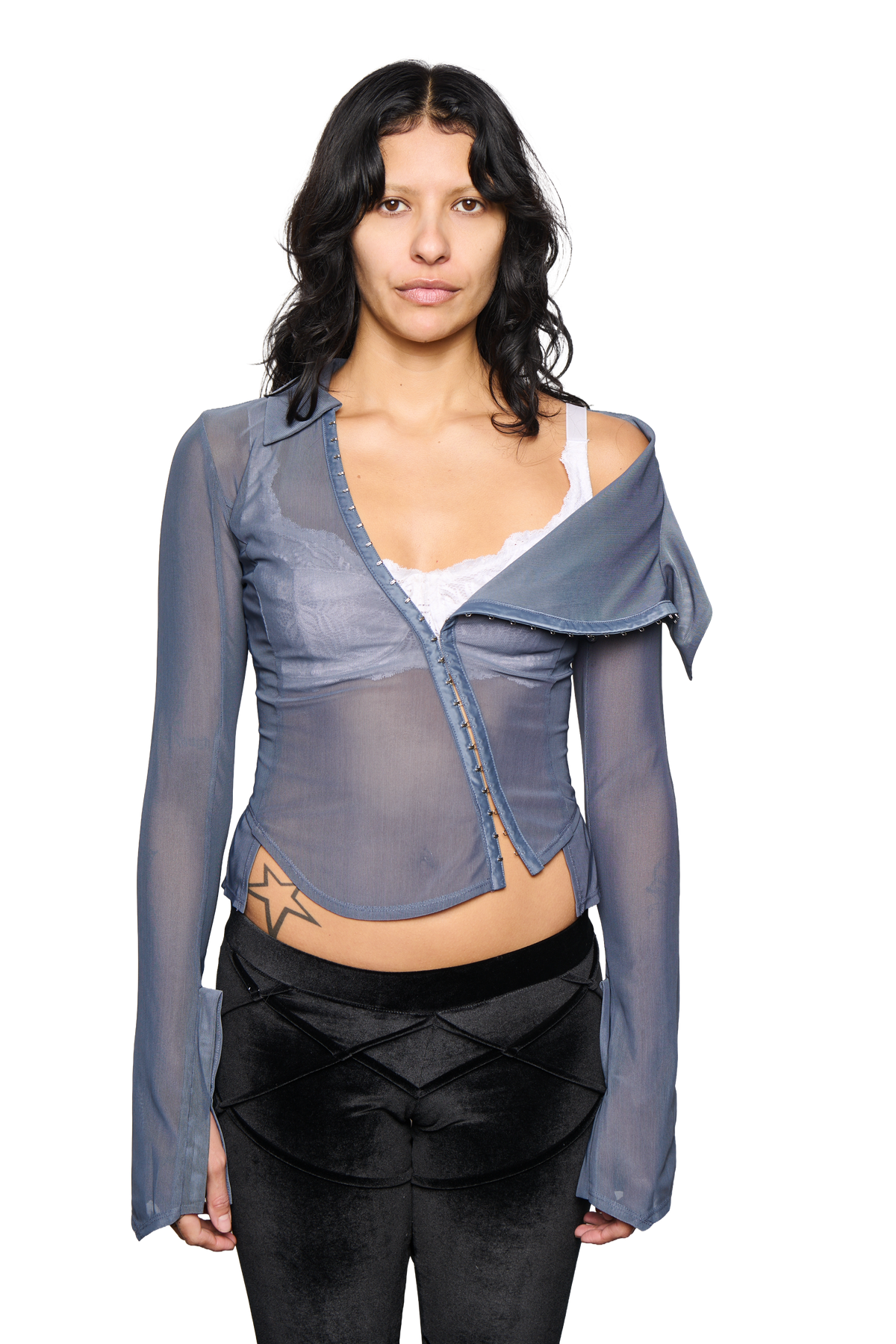 Haniya sailor top - steel