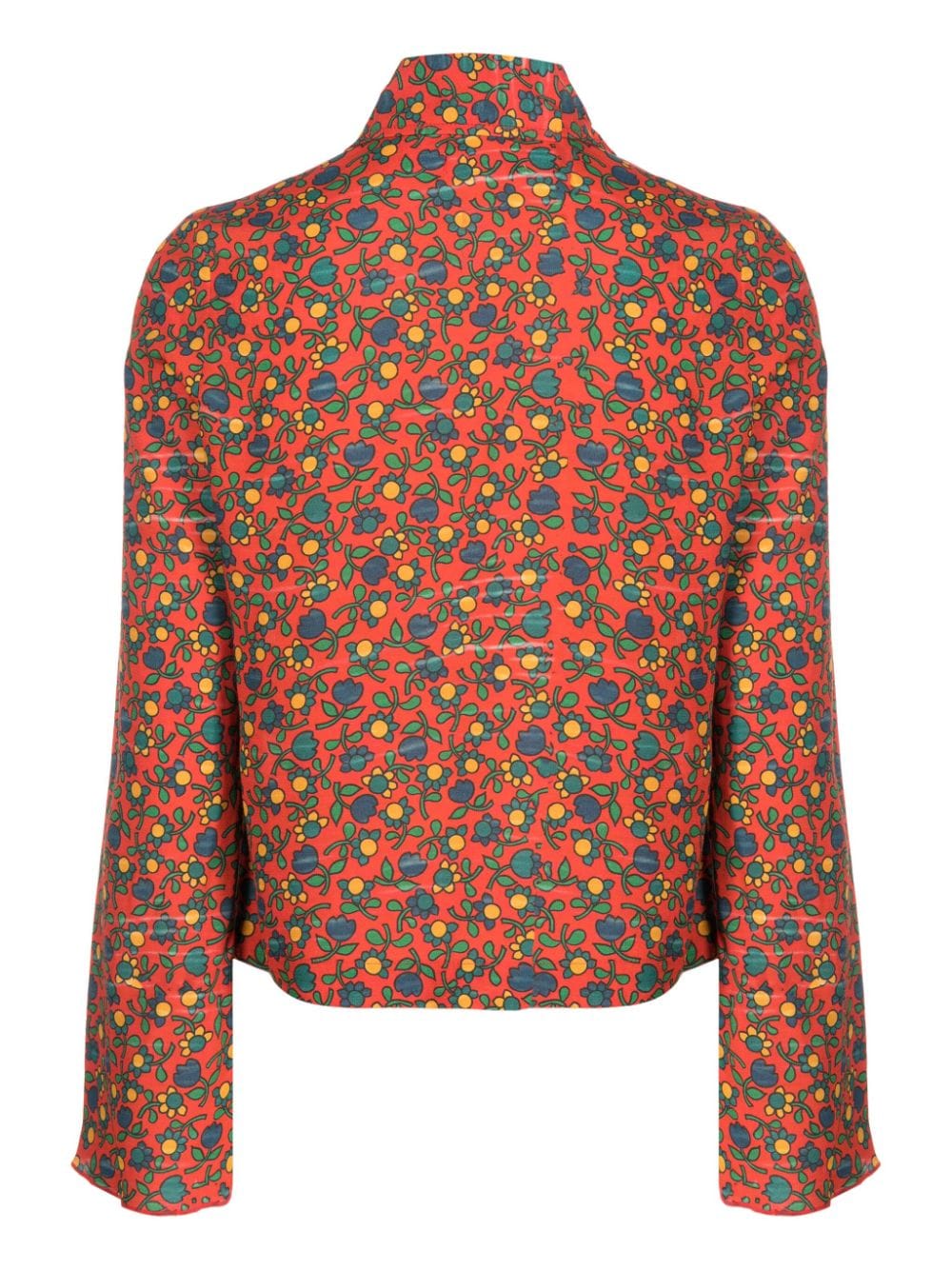 Womens printed crepe blouse woven