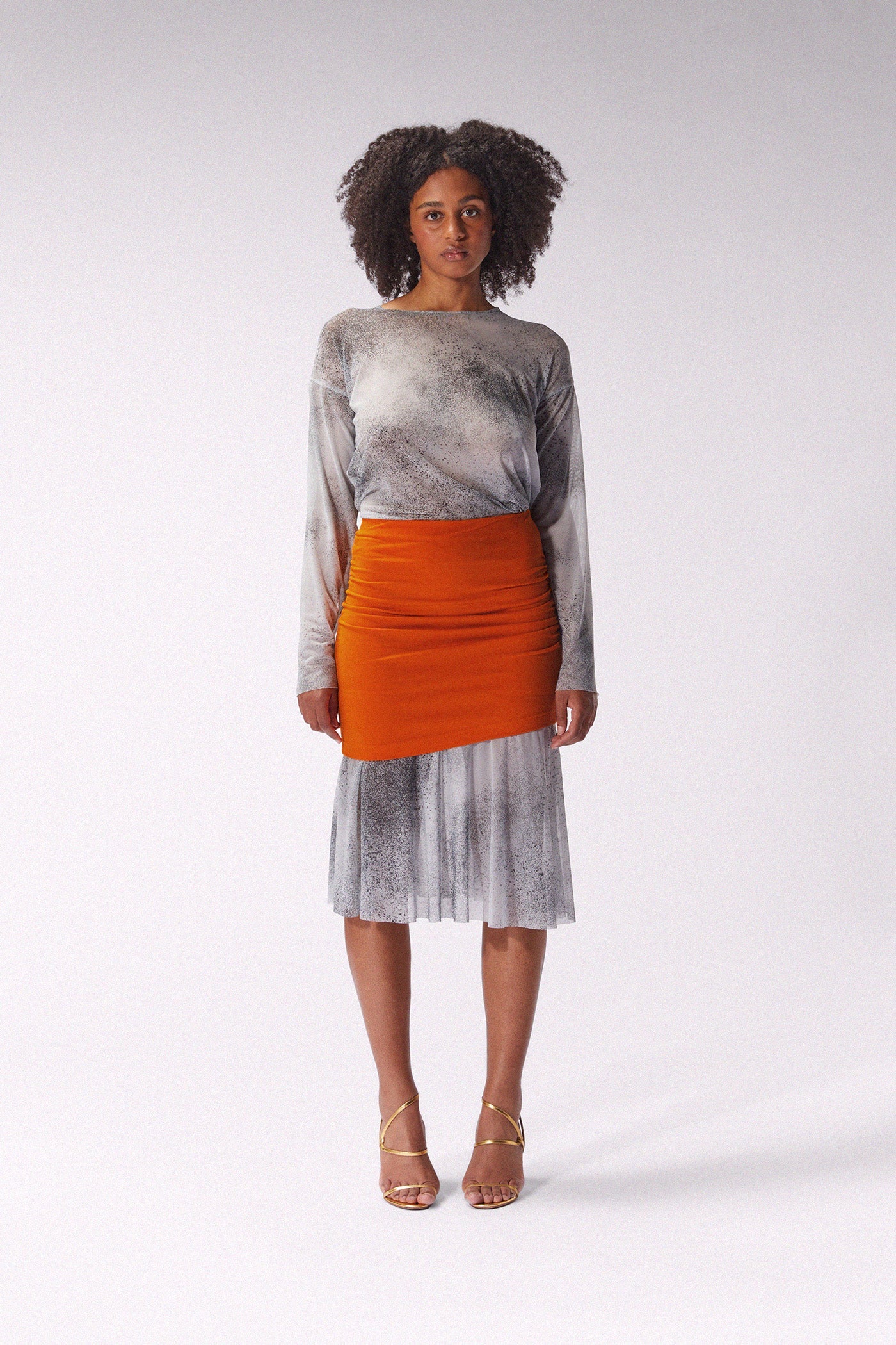Rouched skirt