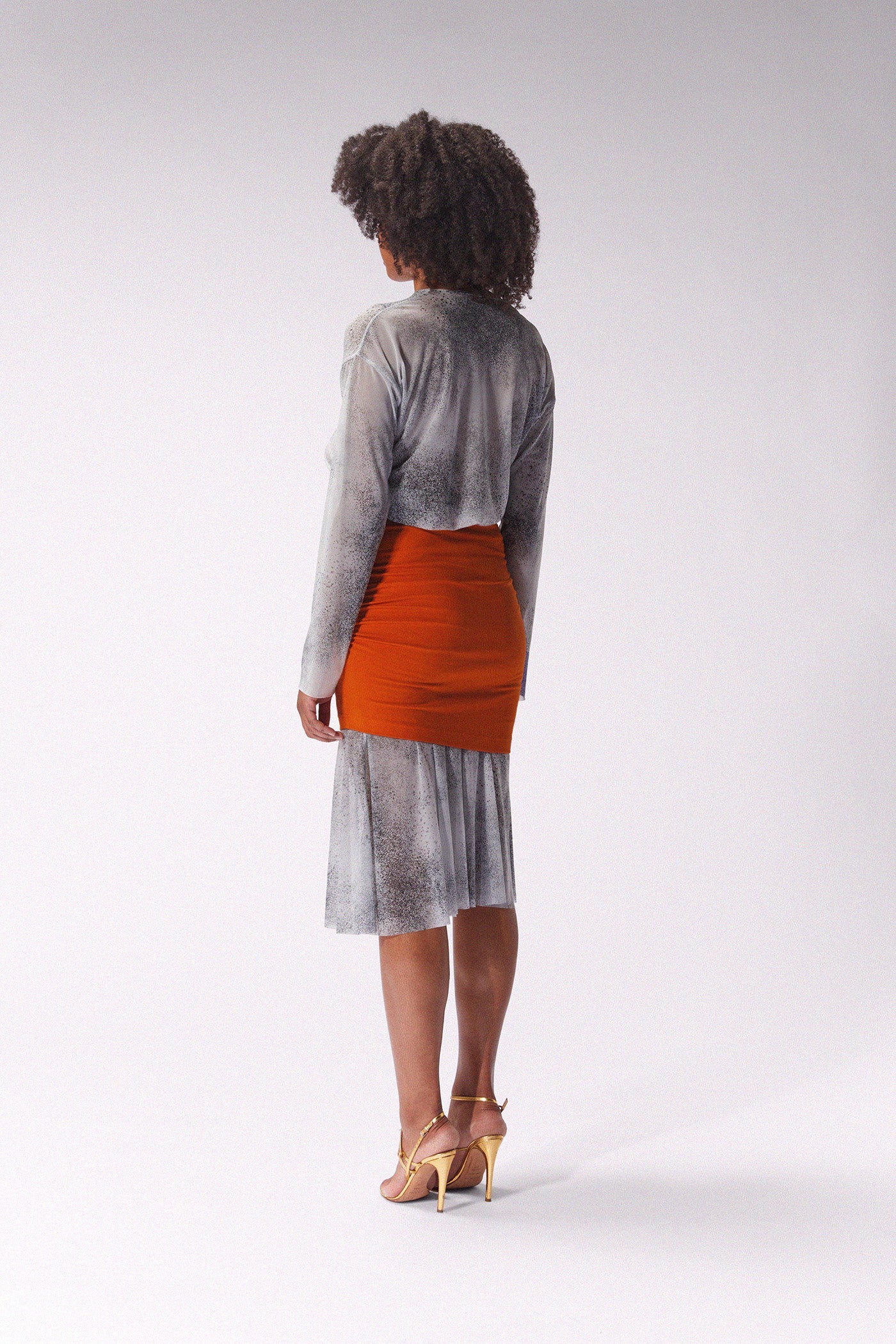 Rouched skirt