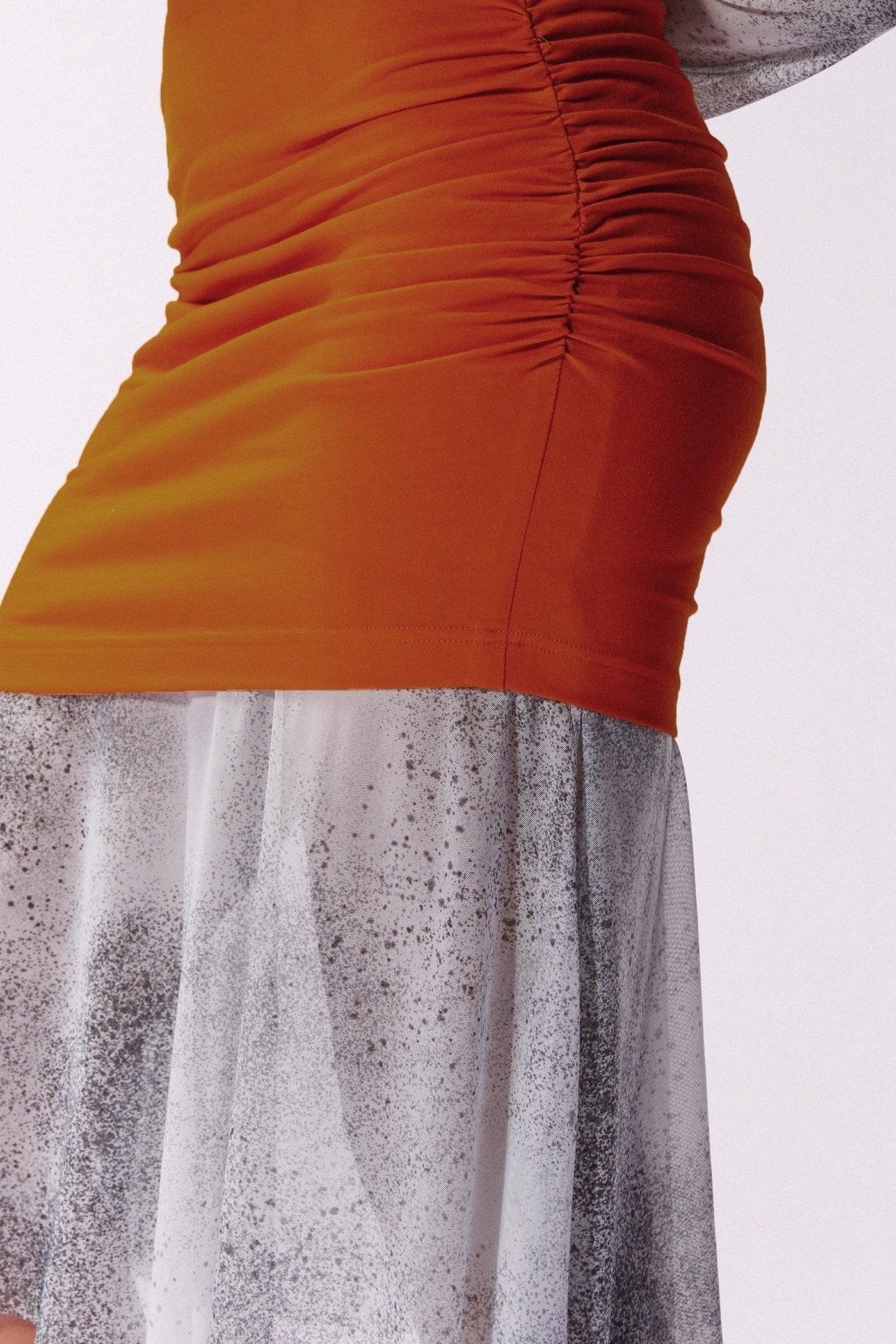 Rouched skirt