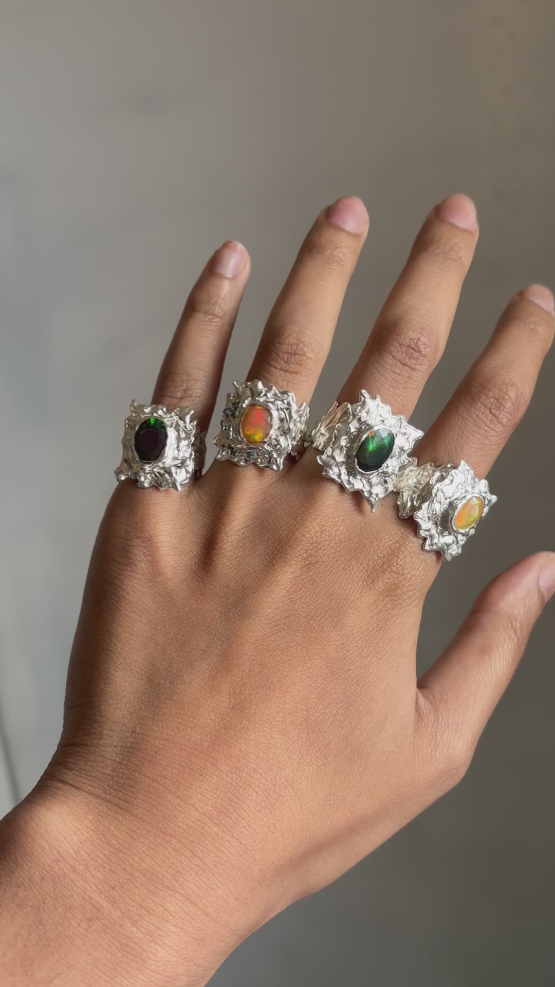 Framed fragment ring - size j