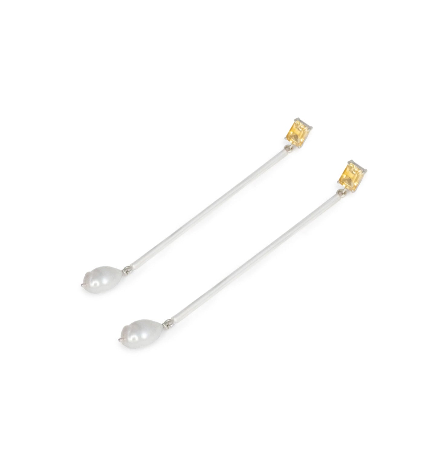 Lemon quartz bar & pearl