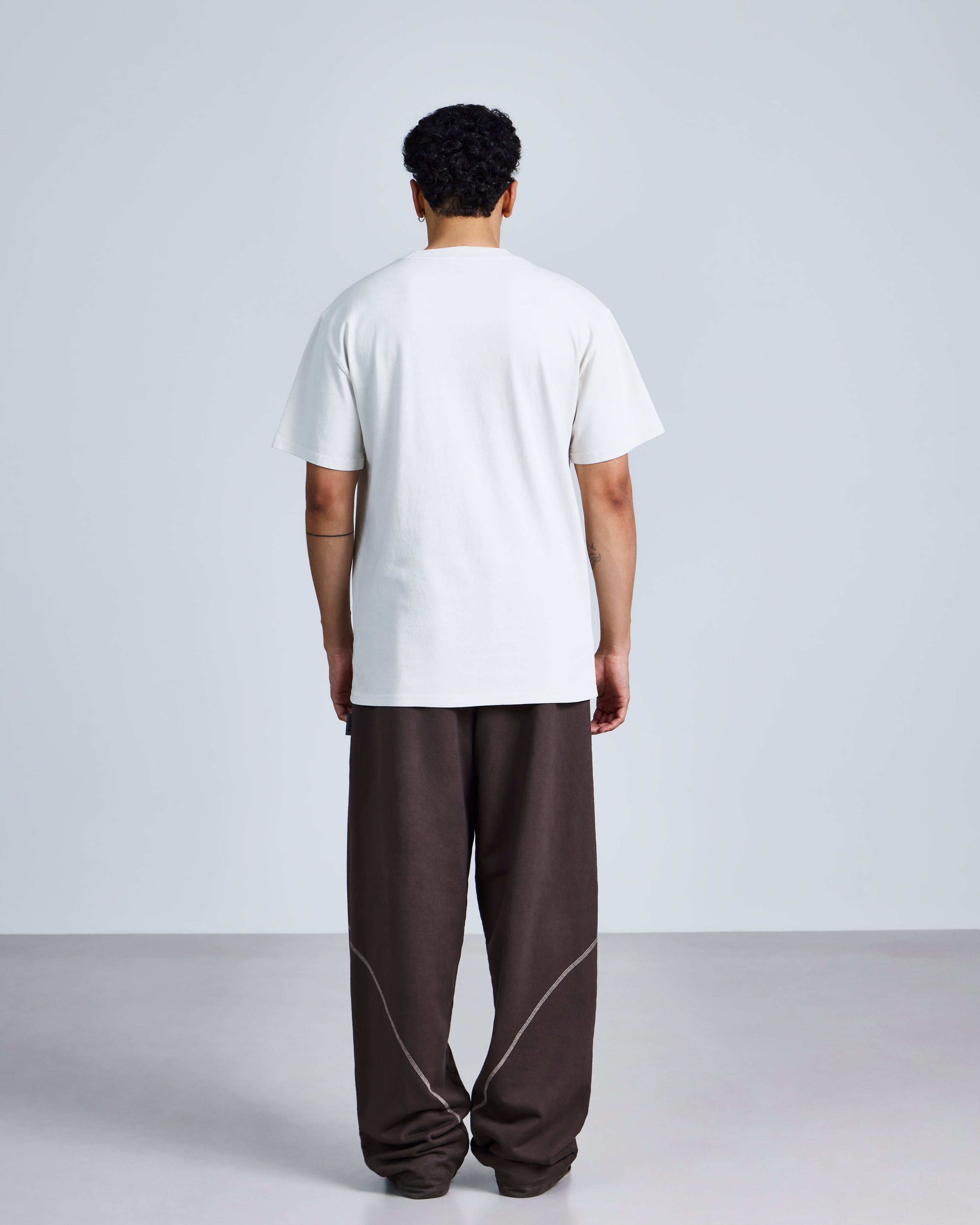 Asymmetric henley' print t-shirt