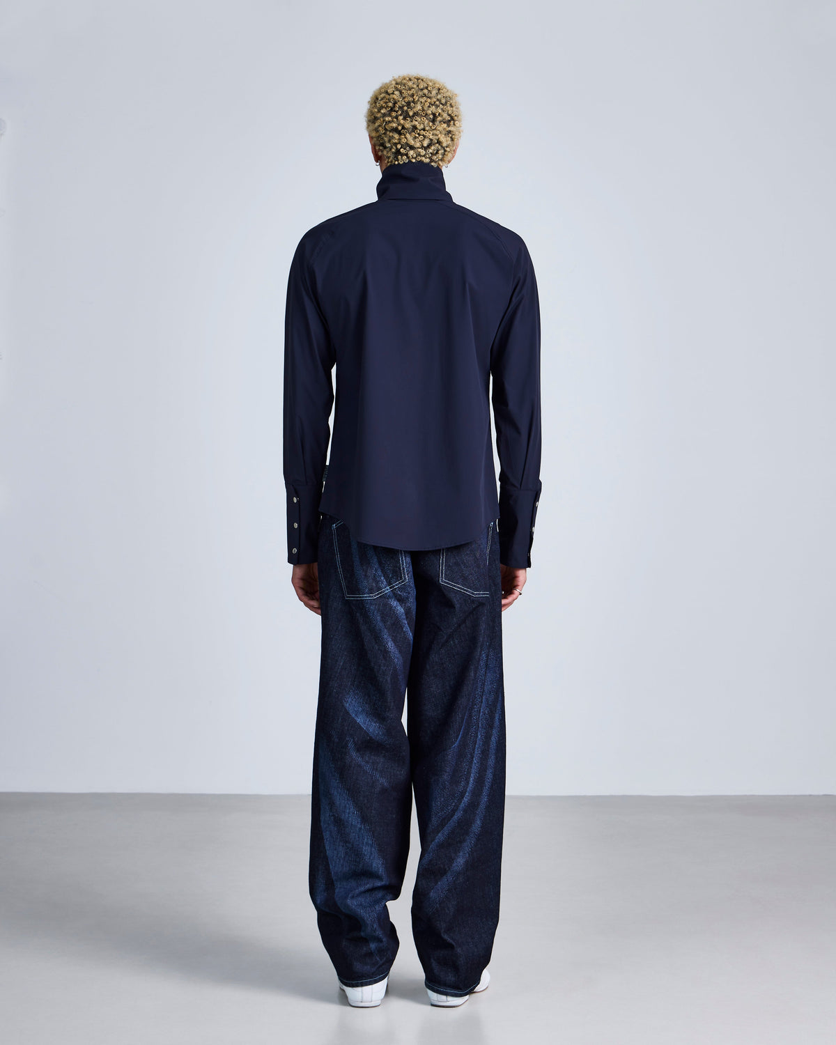 Roll neck studded shirt