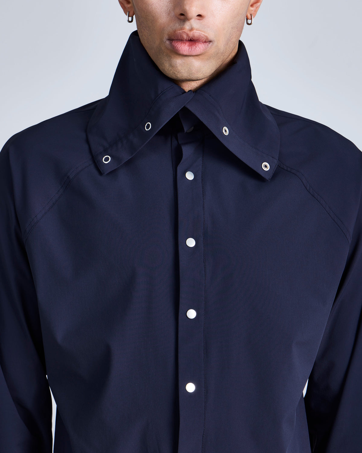 Roll neck studded shirt