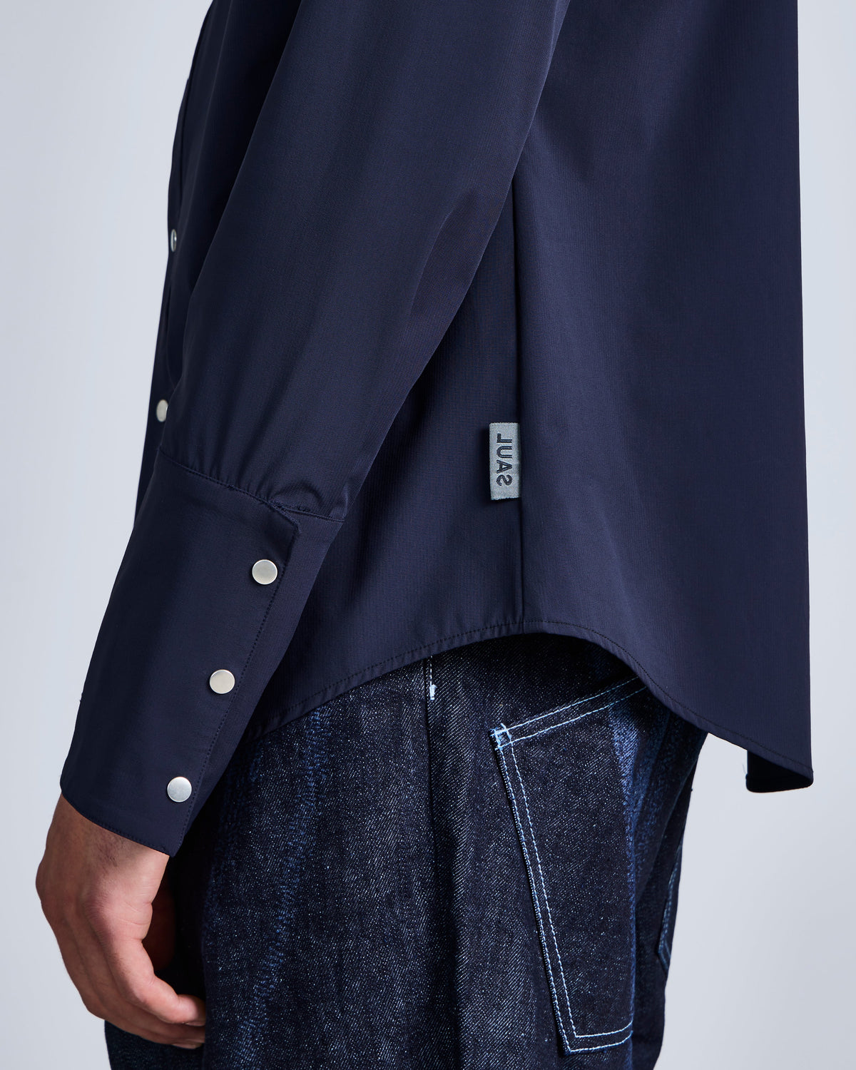 Roll neck studded shirt