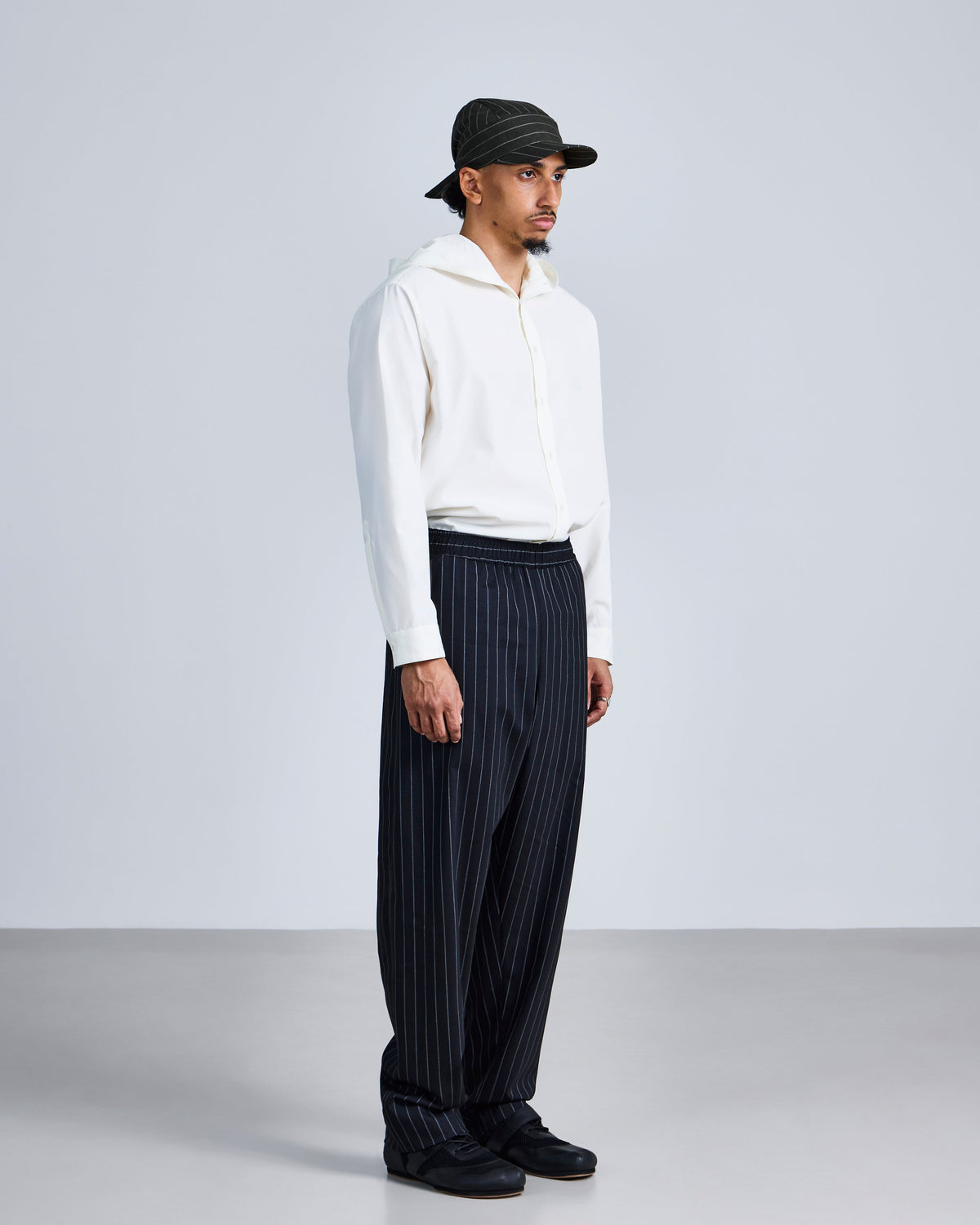 Pinstripe straight leg pant