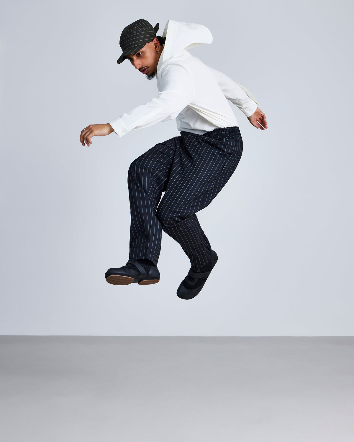 Pinstripe straight leg pant