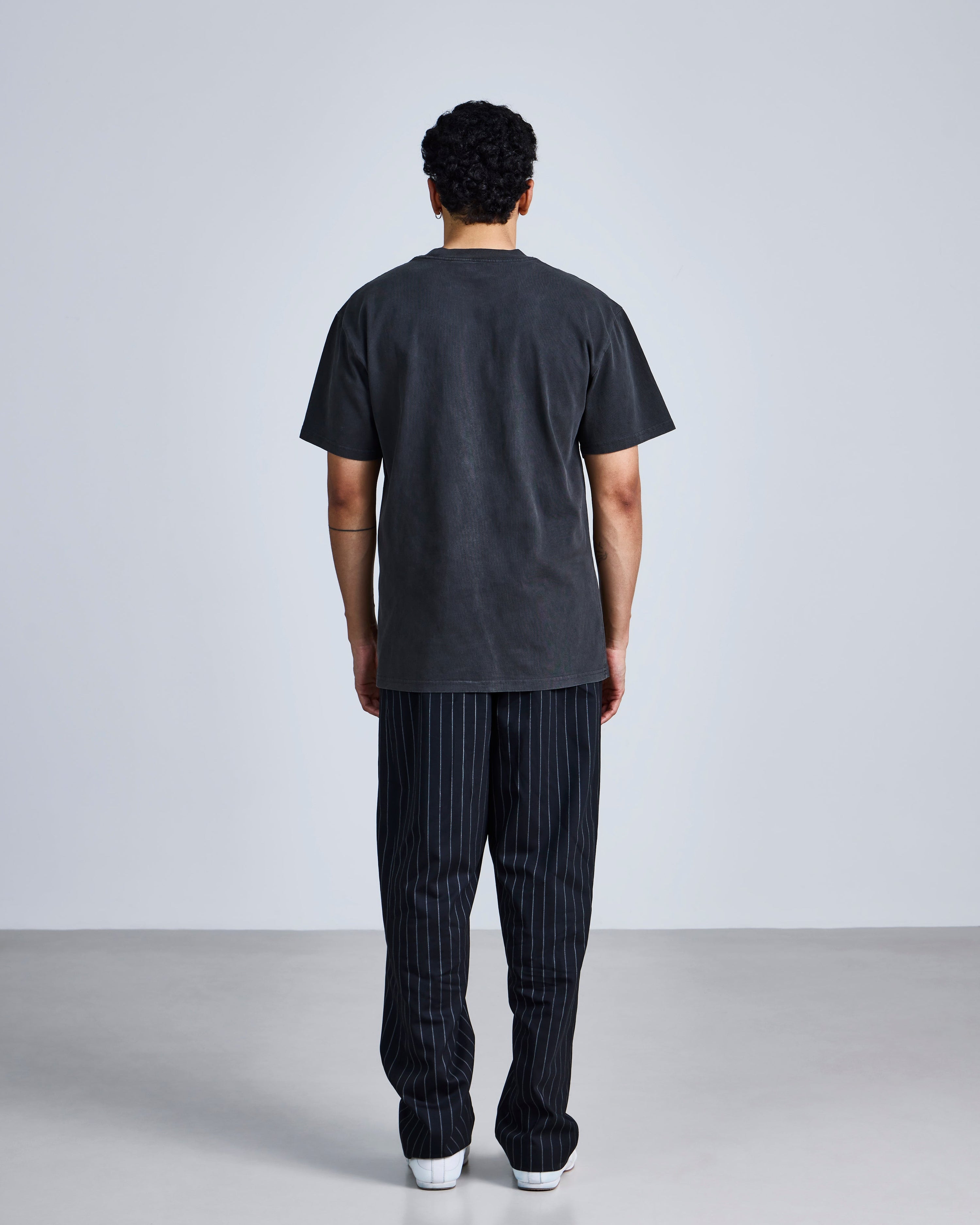 Asymmetric henley' print t-shirt