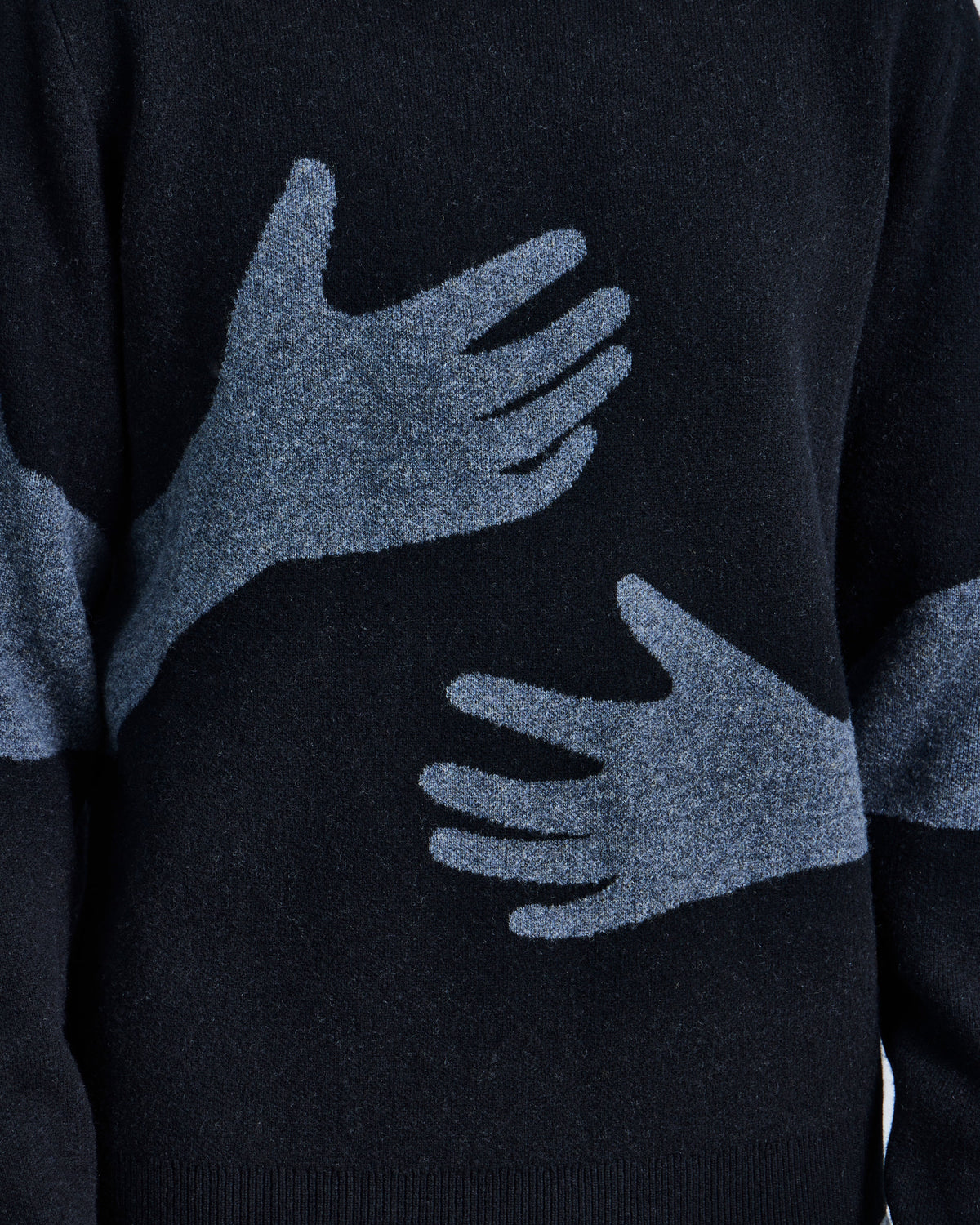 Knitted 'embrace' jumper