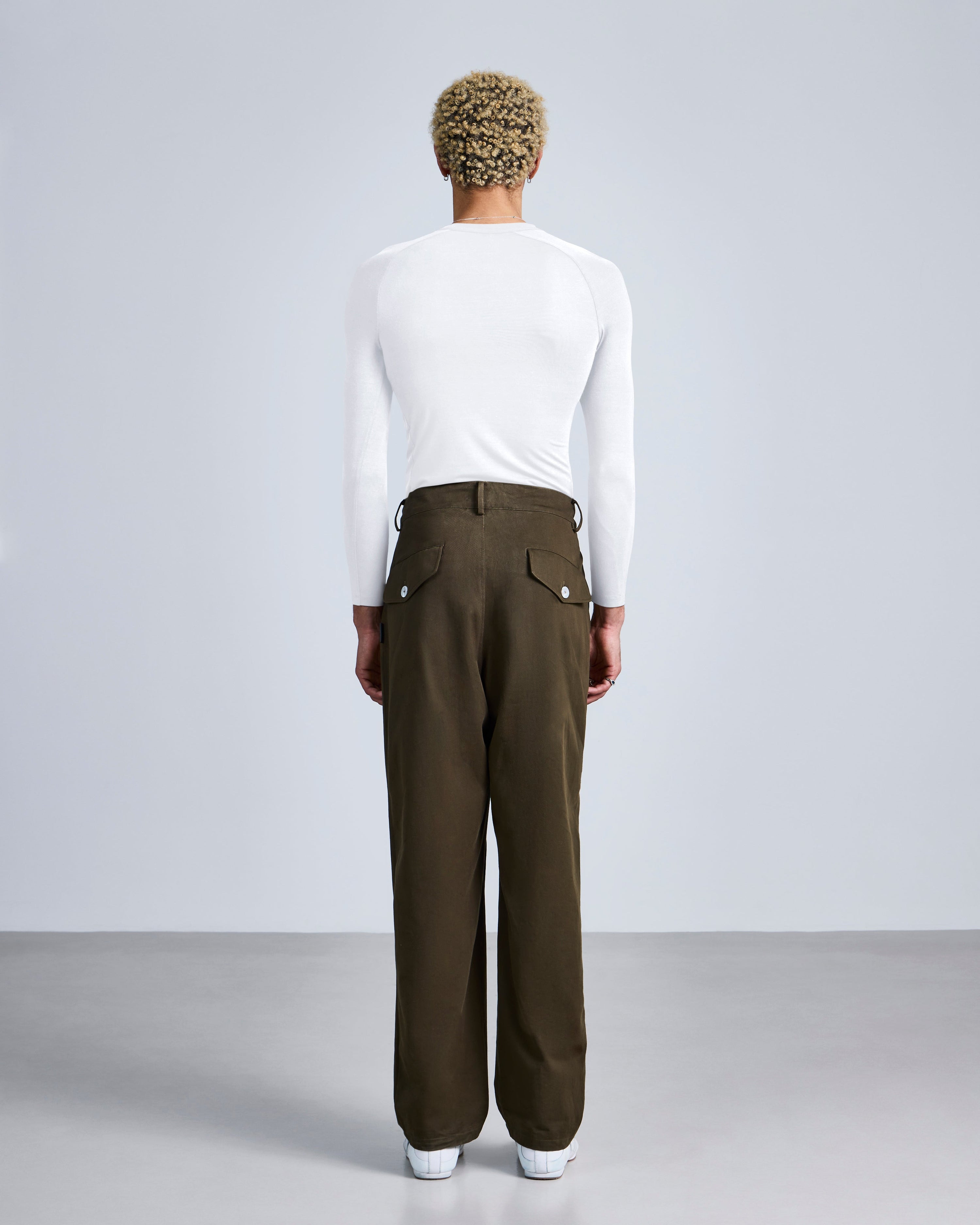 Asymmetric henley long sleeve