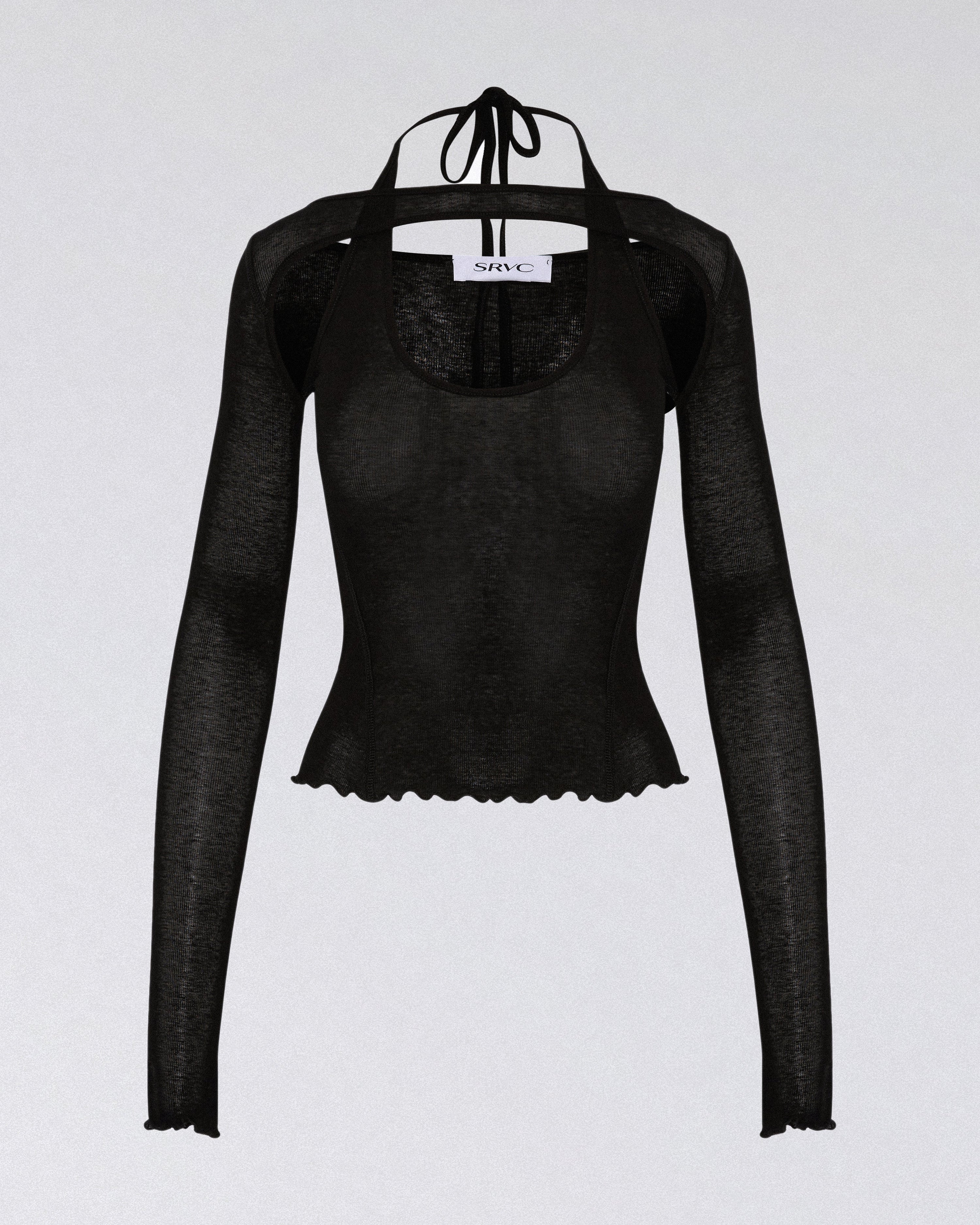 Harness long sleeve top black