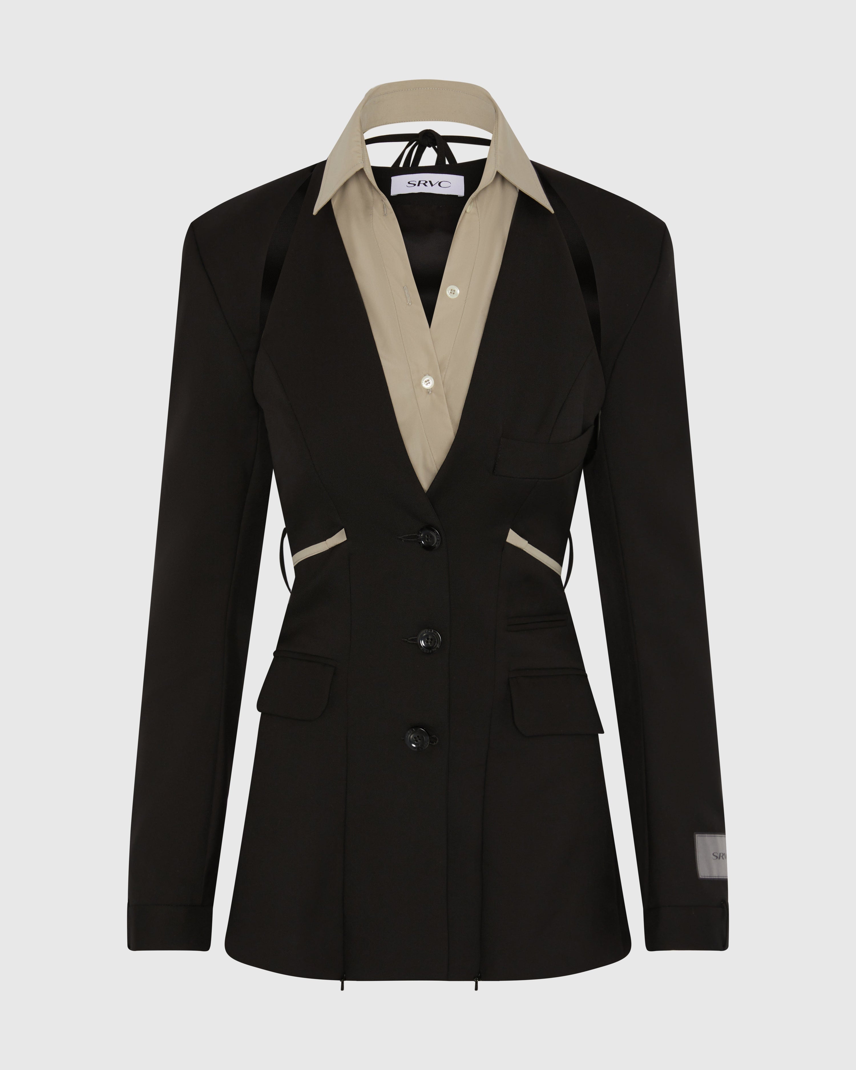 Serpentine tailored jacket black