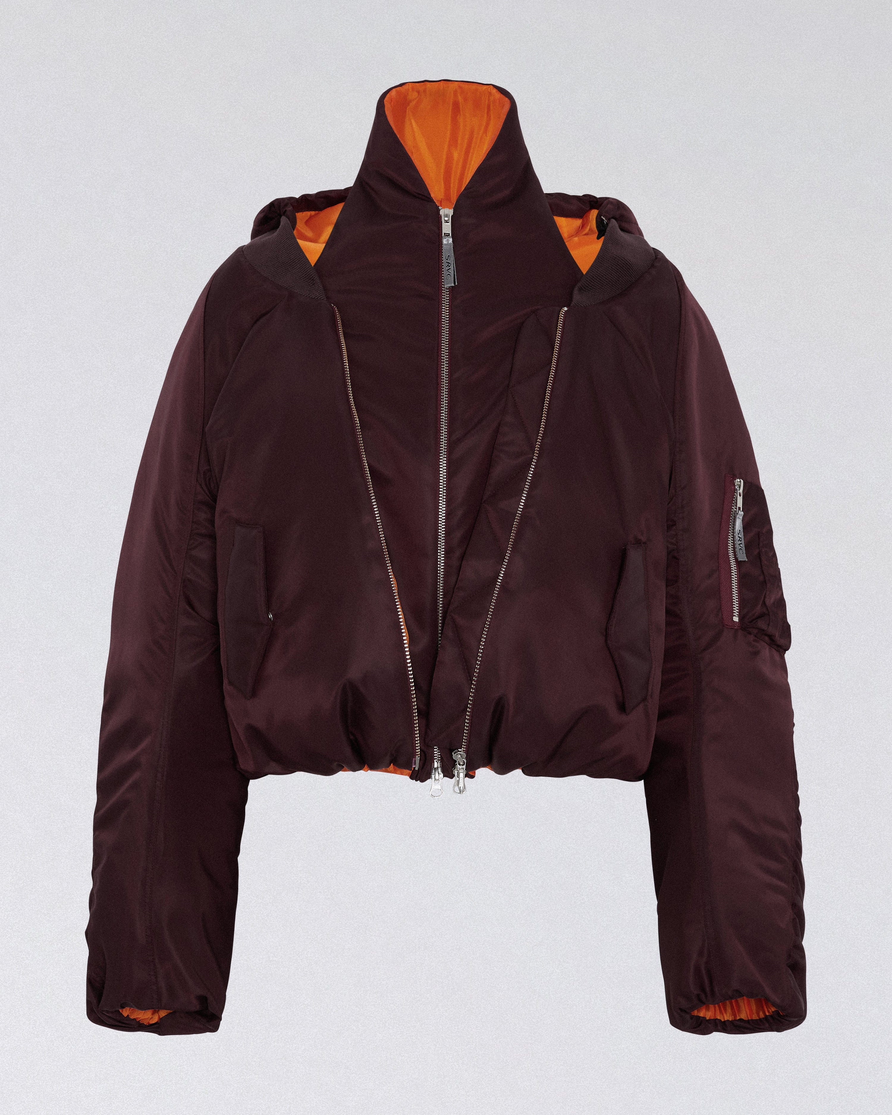 Halter bomber jacket bordeaux