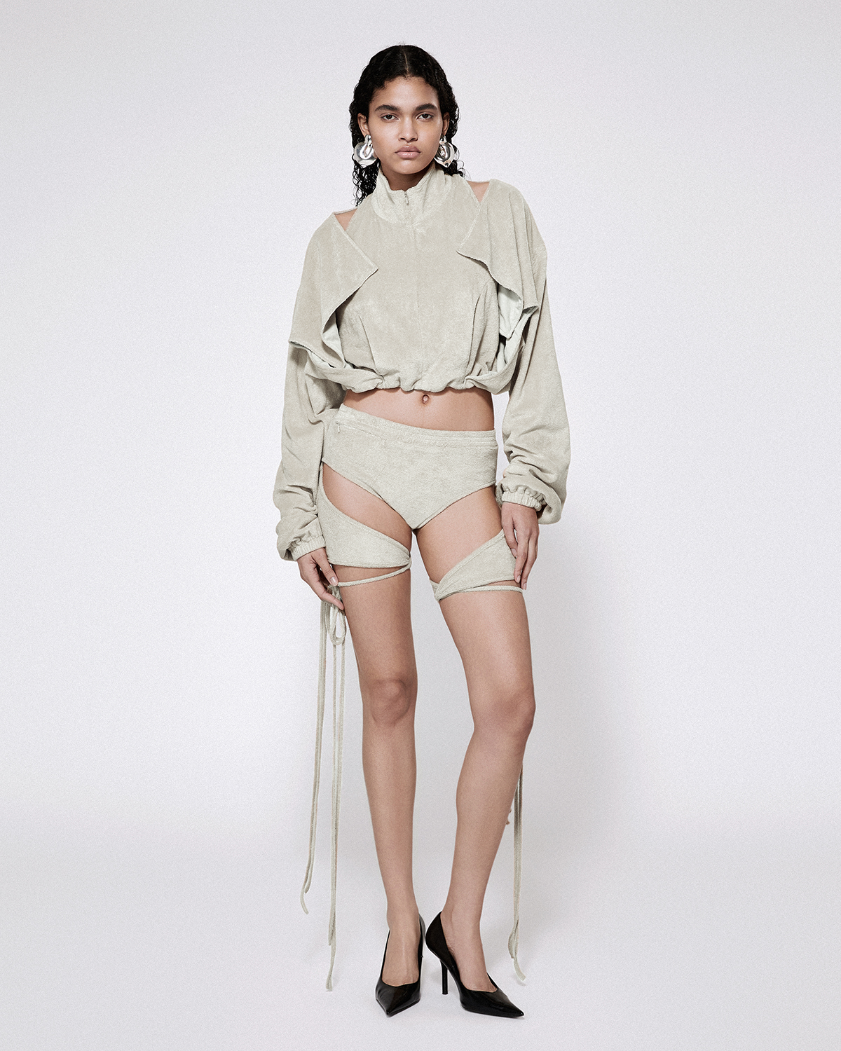 Rodeo shorts with chaps sand