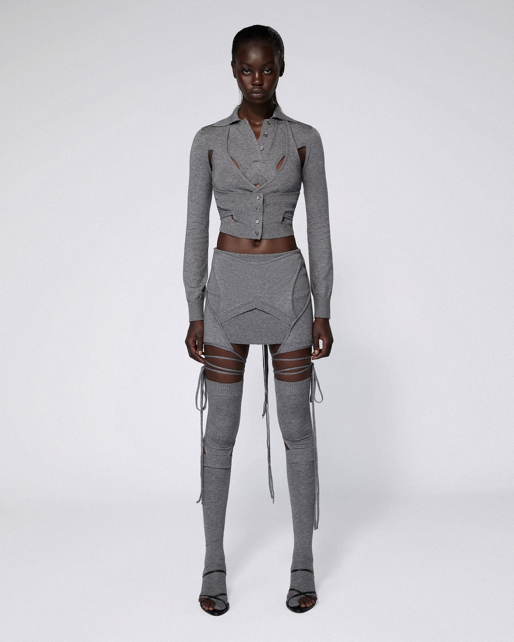 Armour knit polo grey
