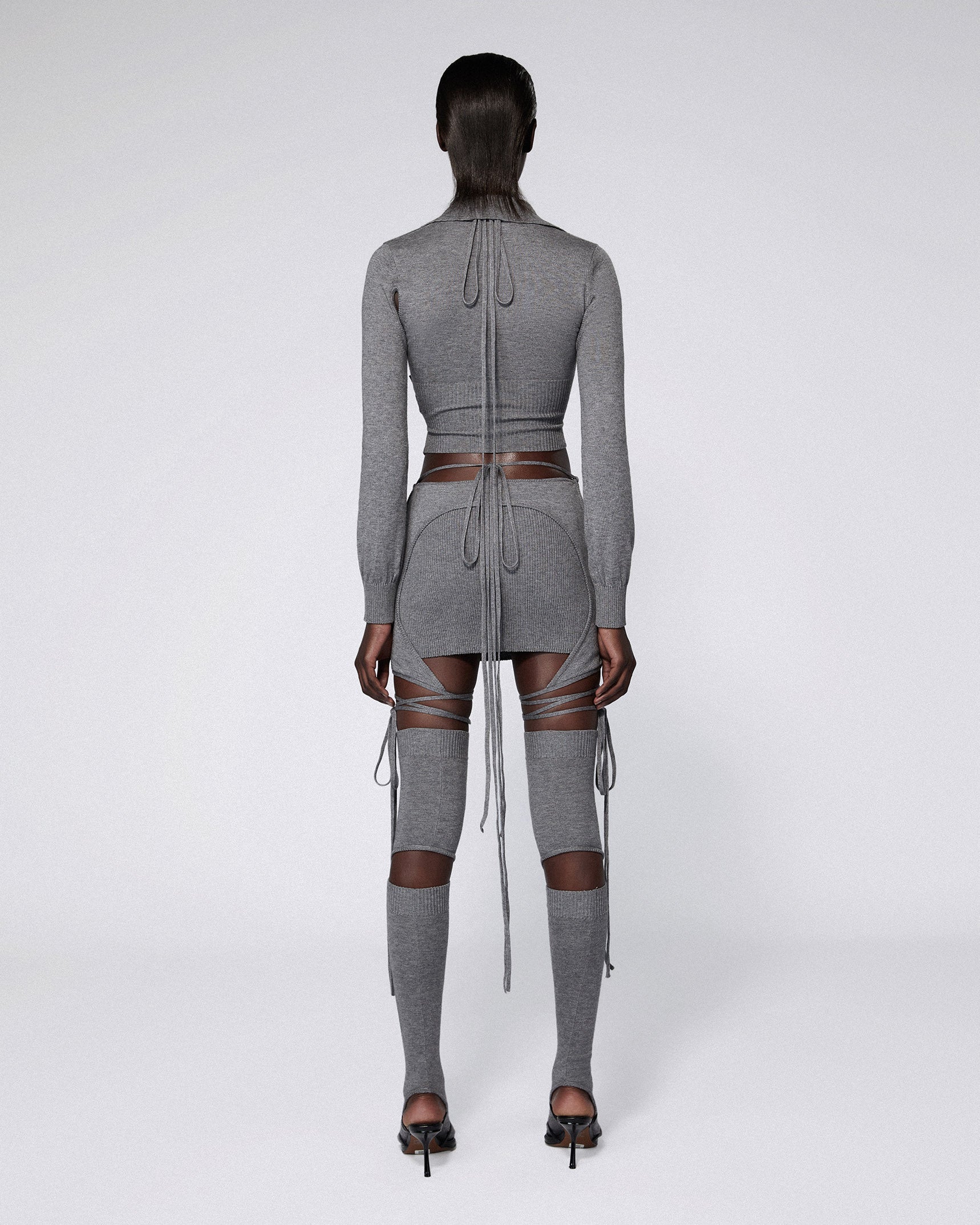 Armour knit skirt grey