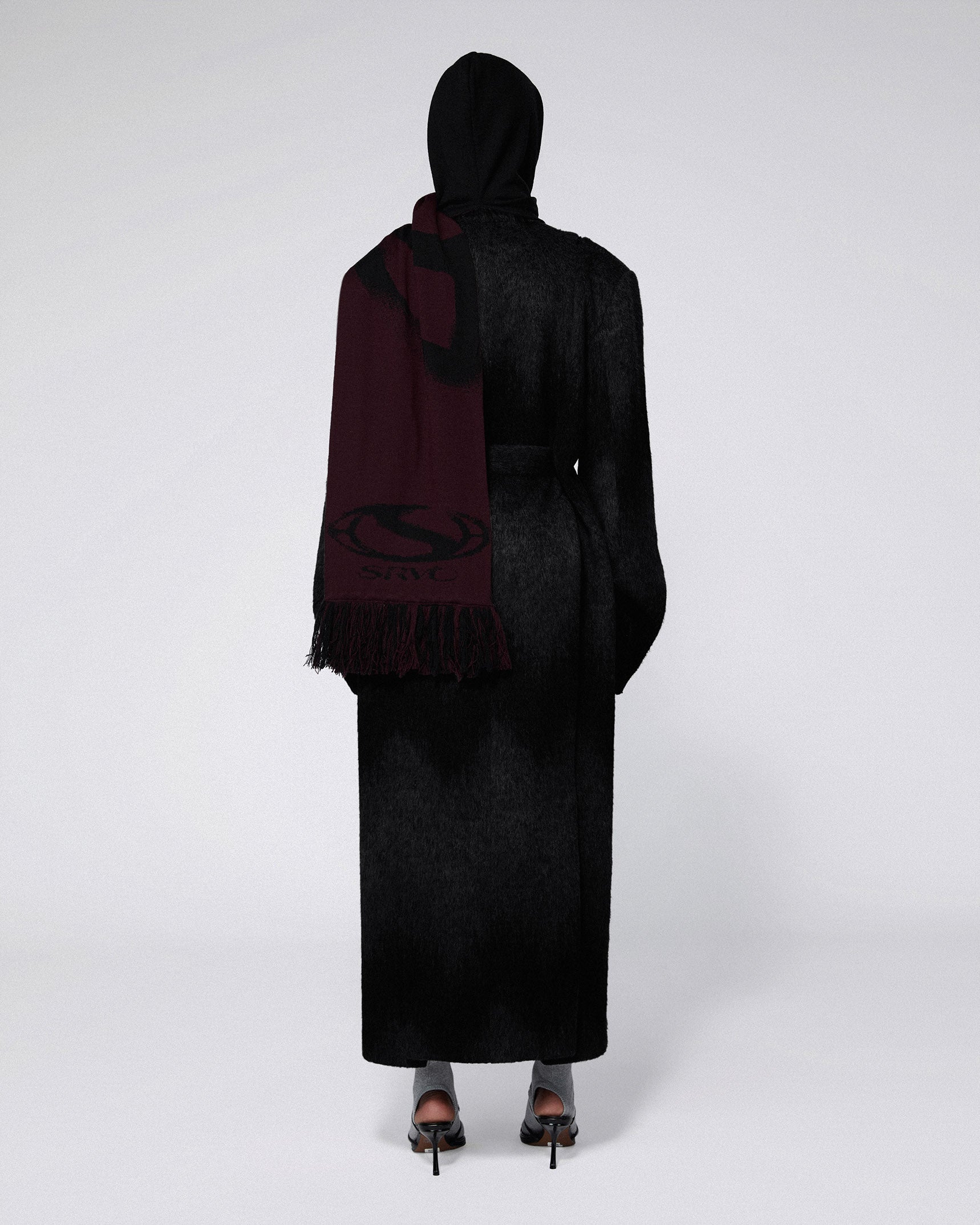 Srvc hooded scarf bordeaux