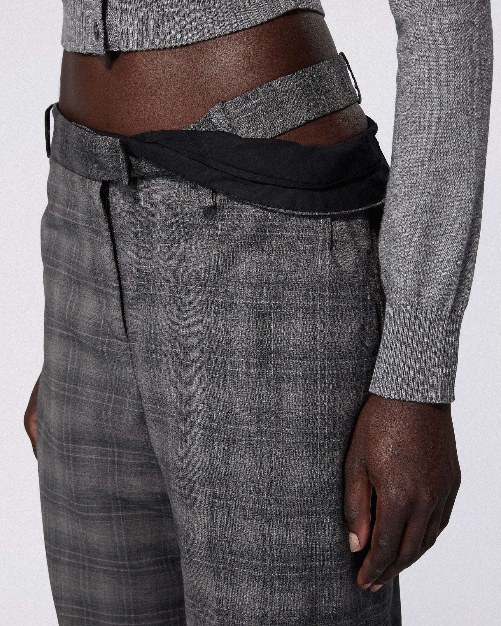 Fragment tailored trousers charcoal check