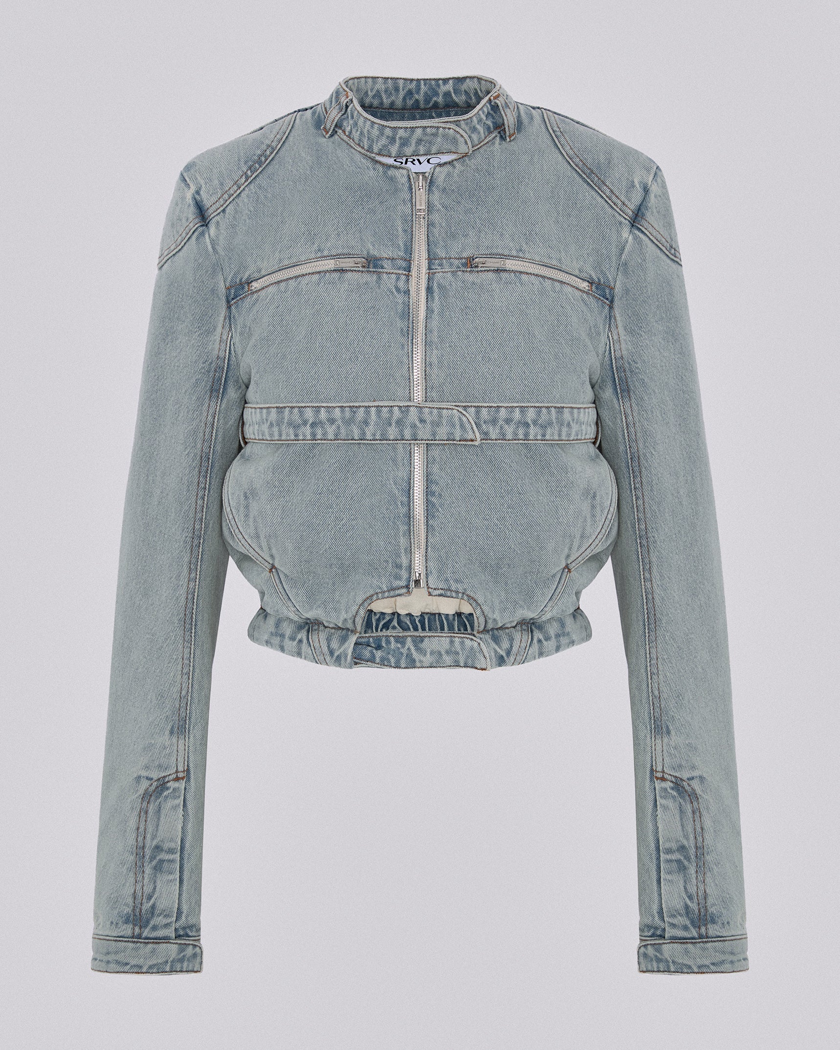 Moto jacket denim pale blue
