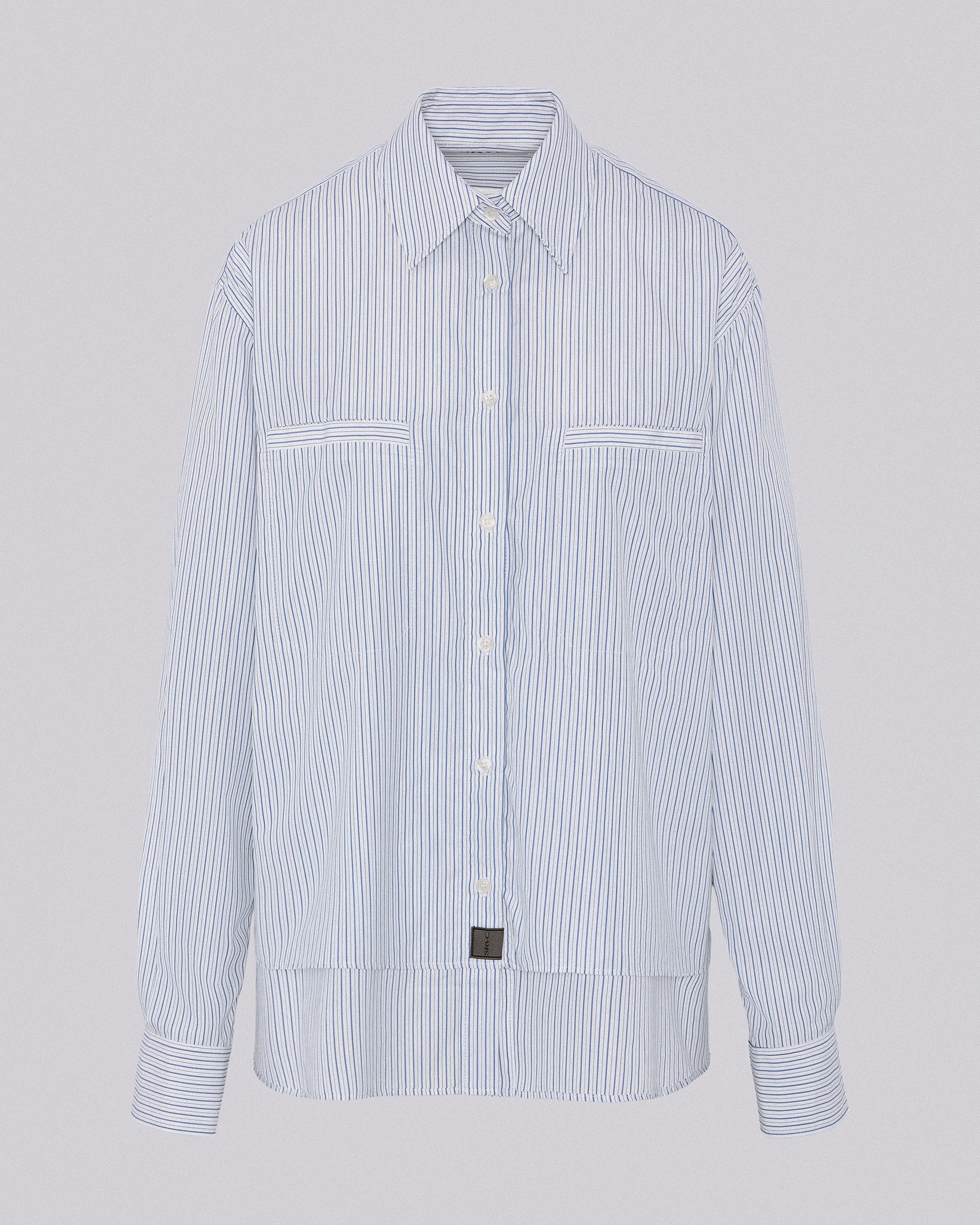 Overlay shirt blue stripe