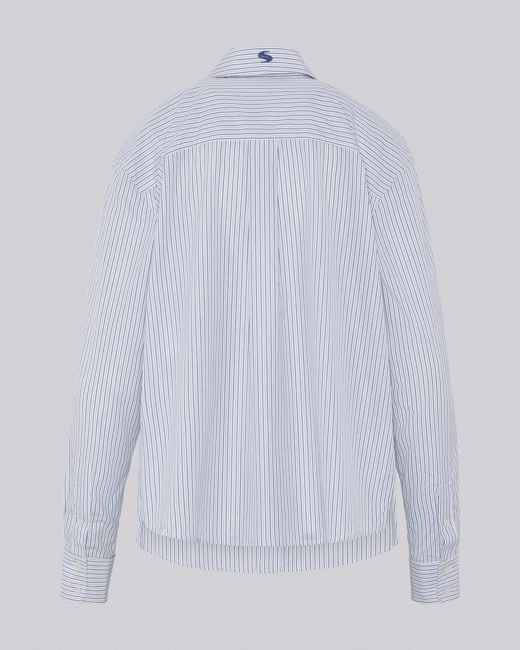Overlay shirt blue stripe