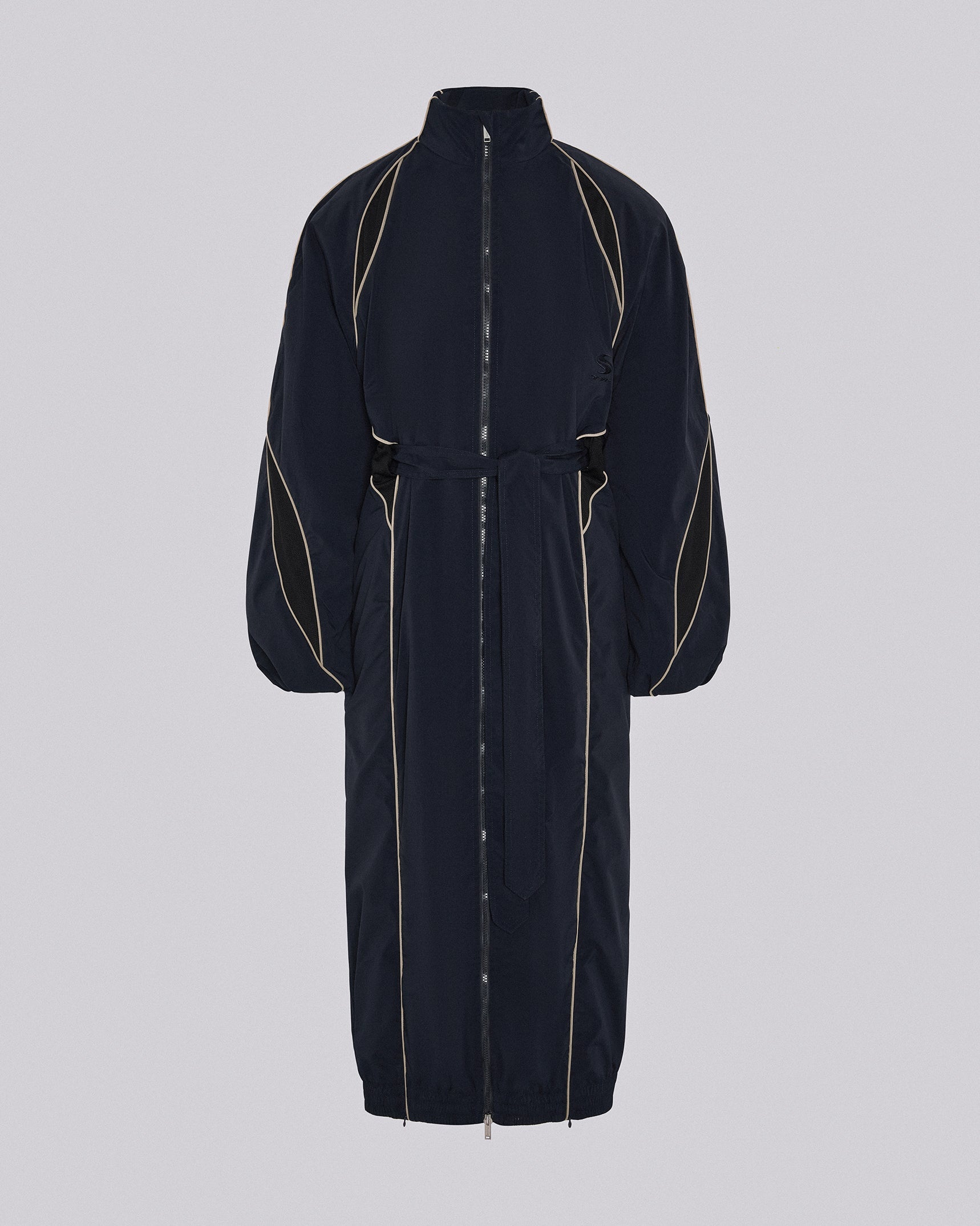 Slash track coat dark navy