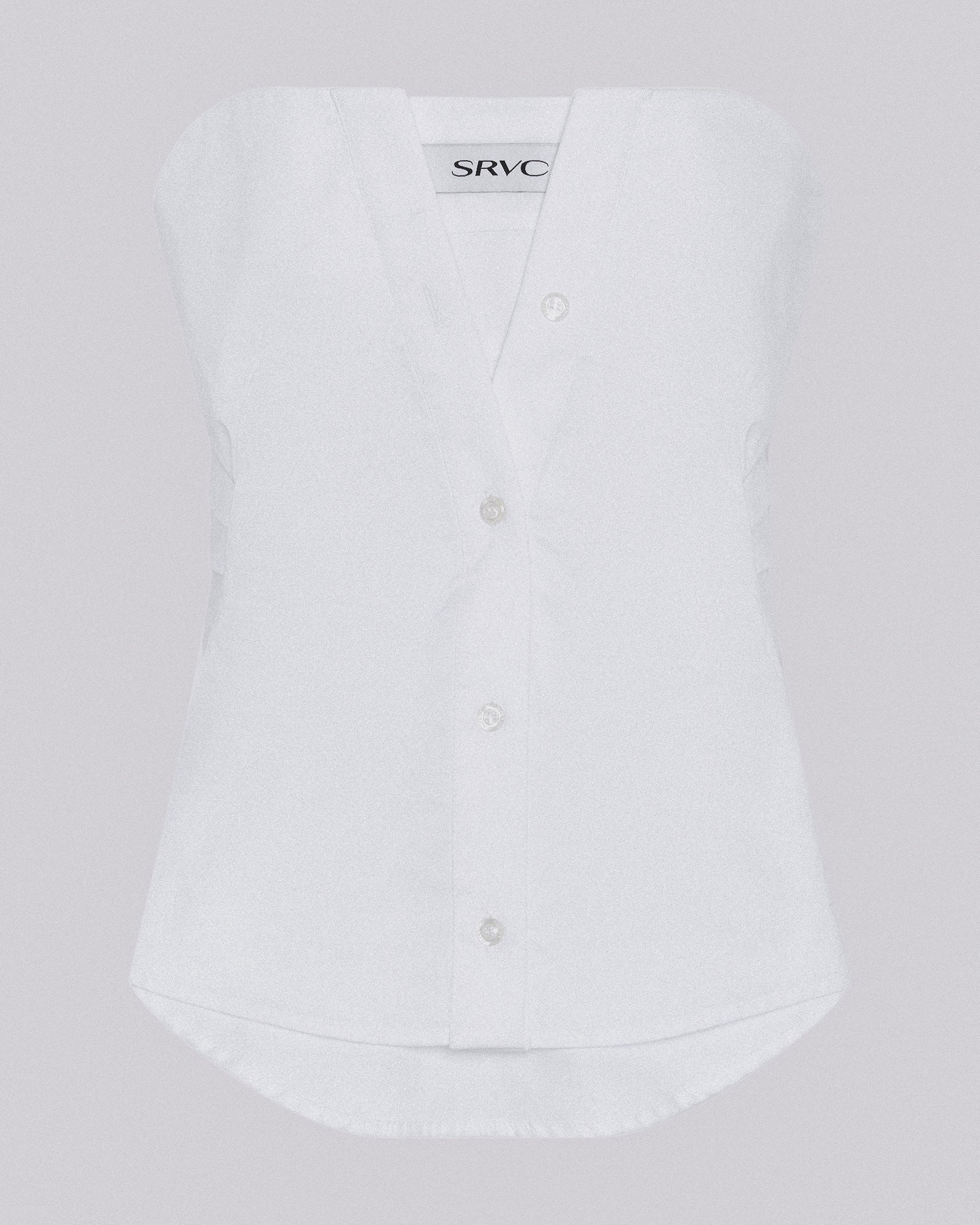 Origami shirt corset white