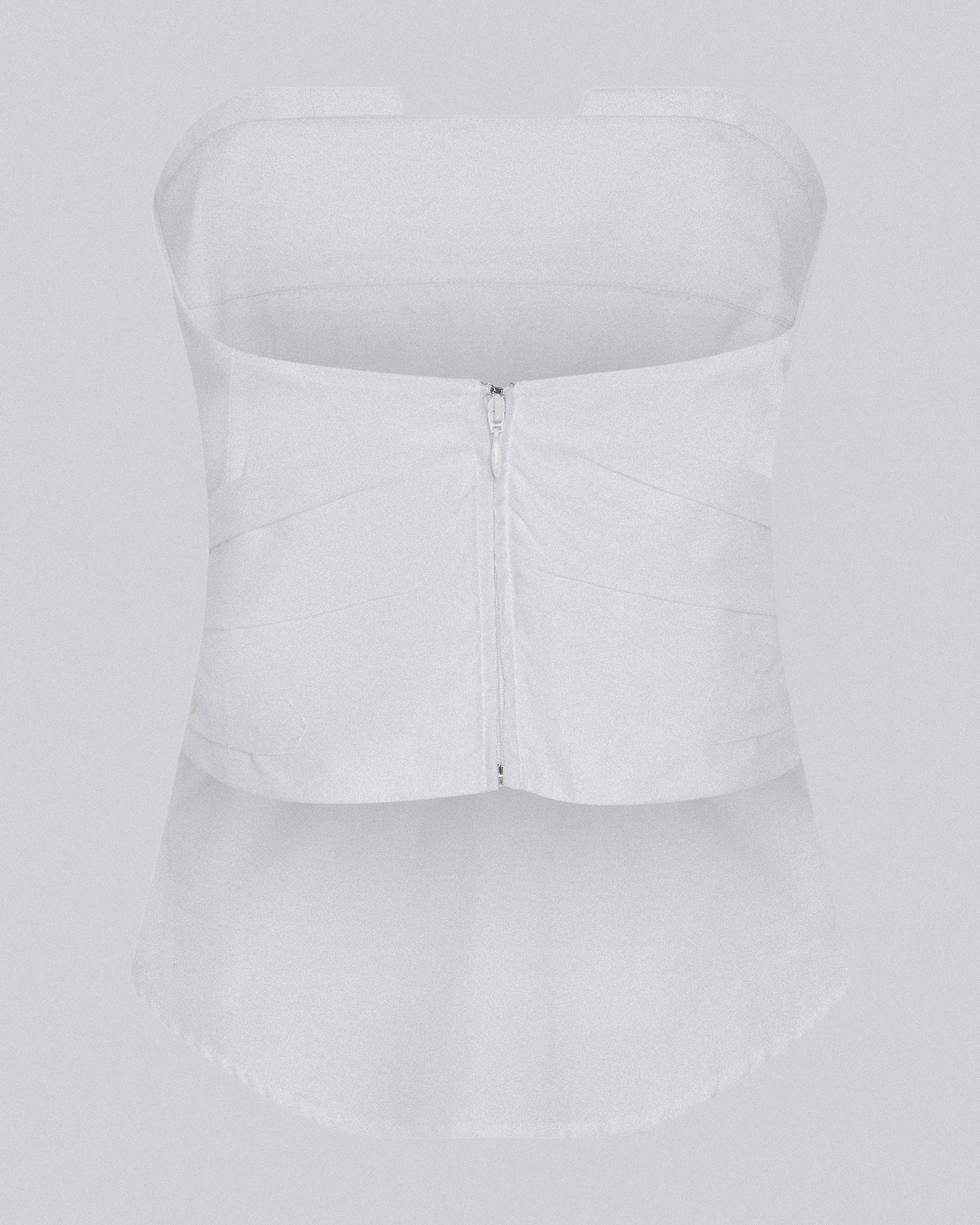 Origami shirt corset white