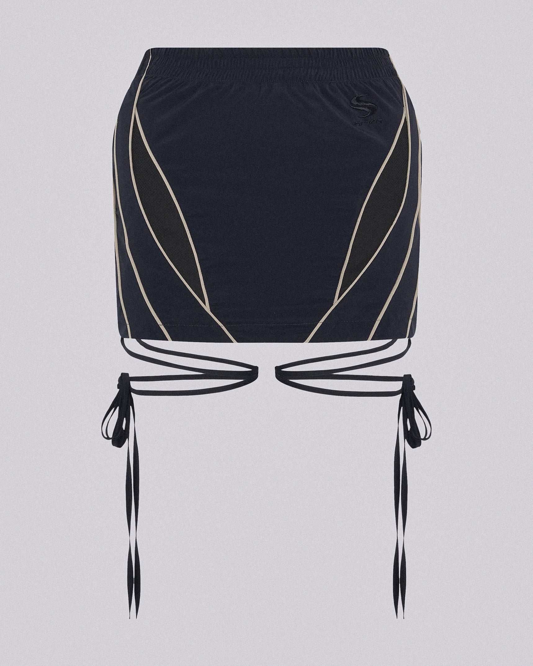 Slash track skirt dark navy