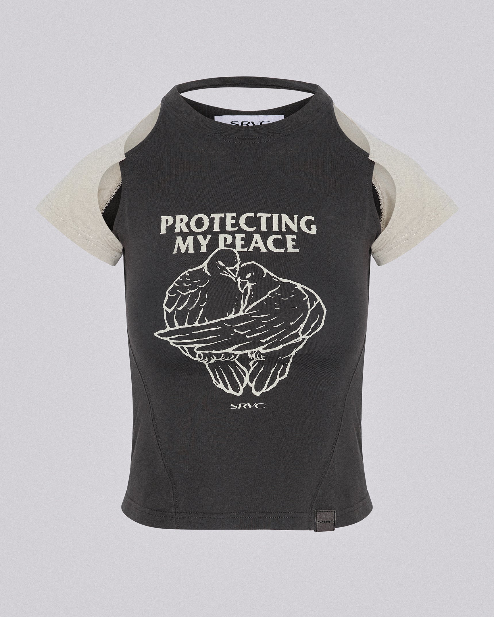 Protecting my peace tee grey