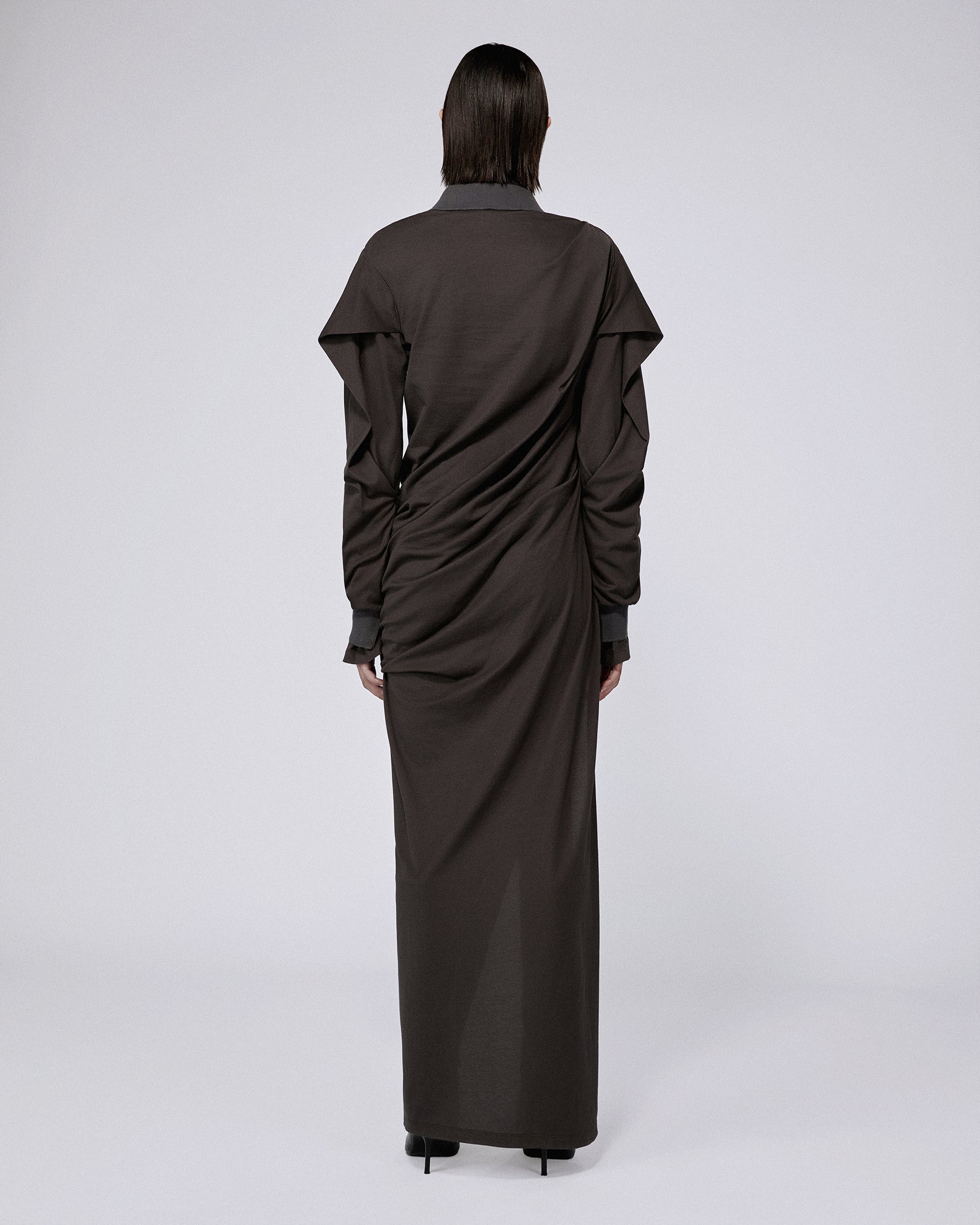 Twisted polo dress mud