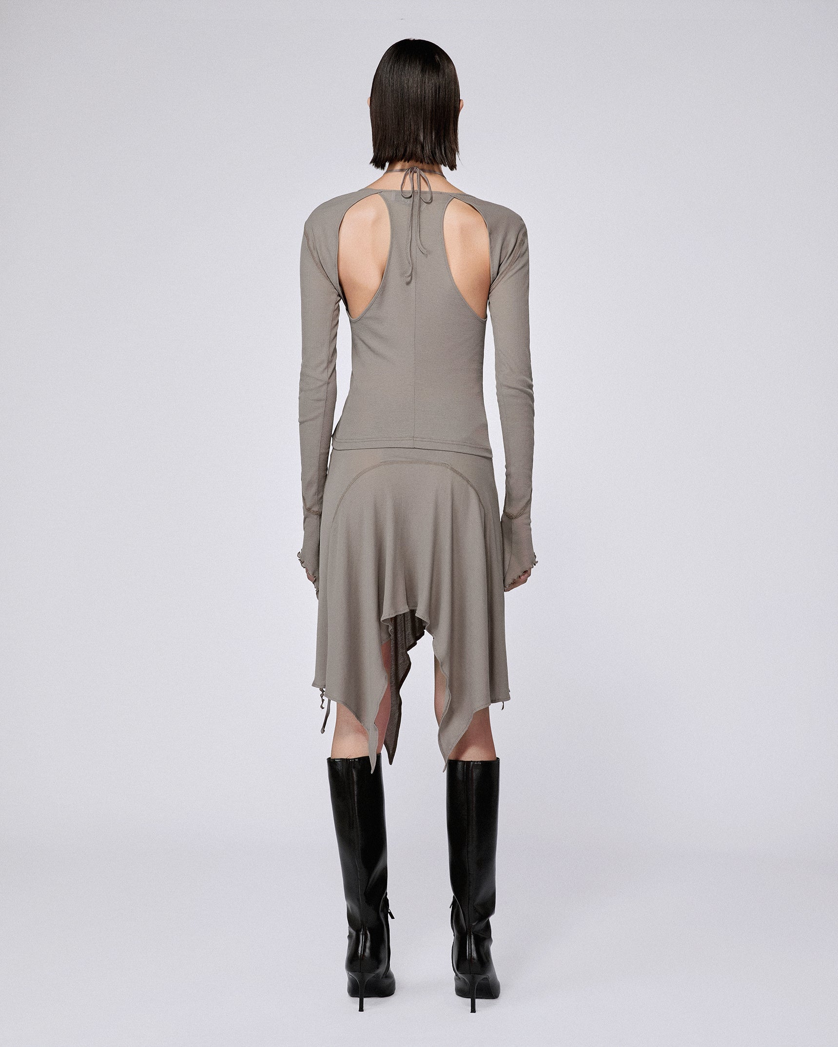 Stiletto skirt taupe