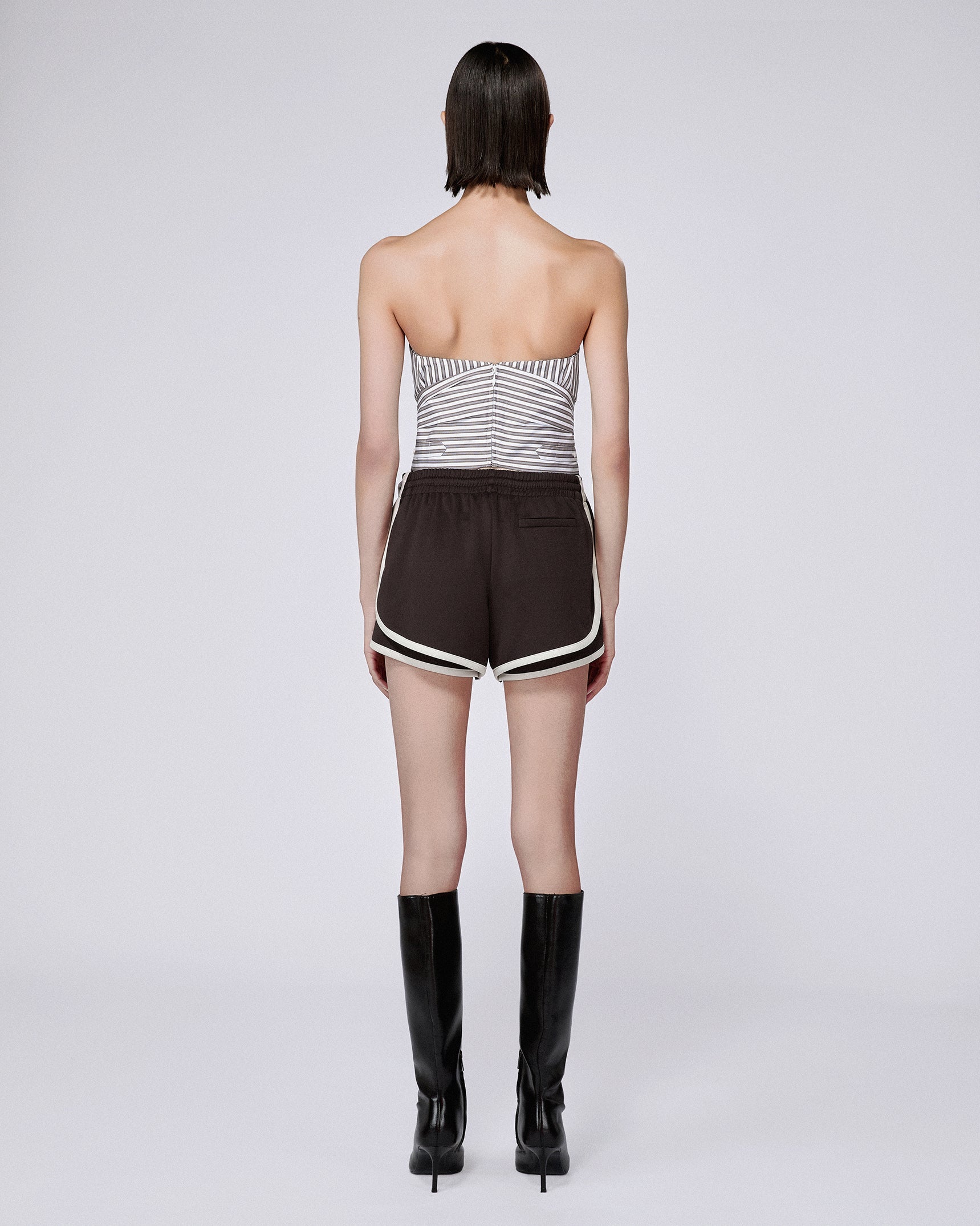 Origami shorts brown