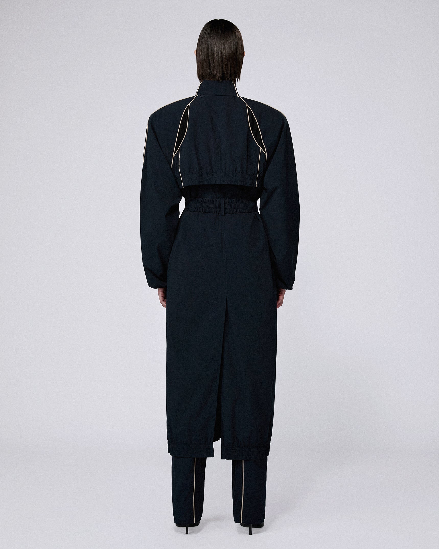 Slash track coat dark navy