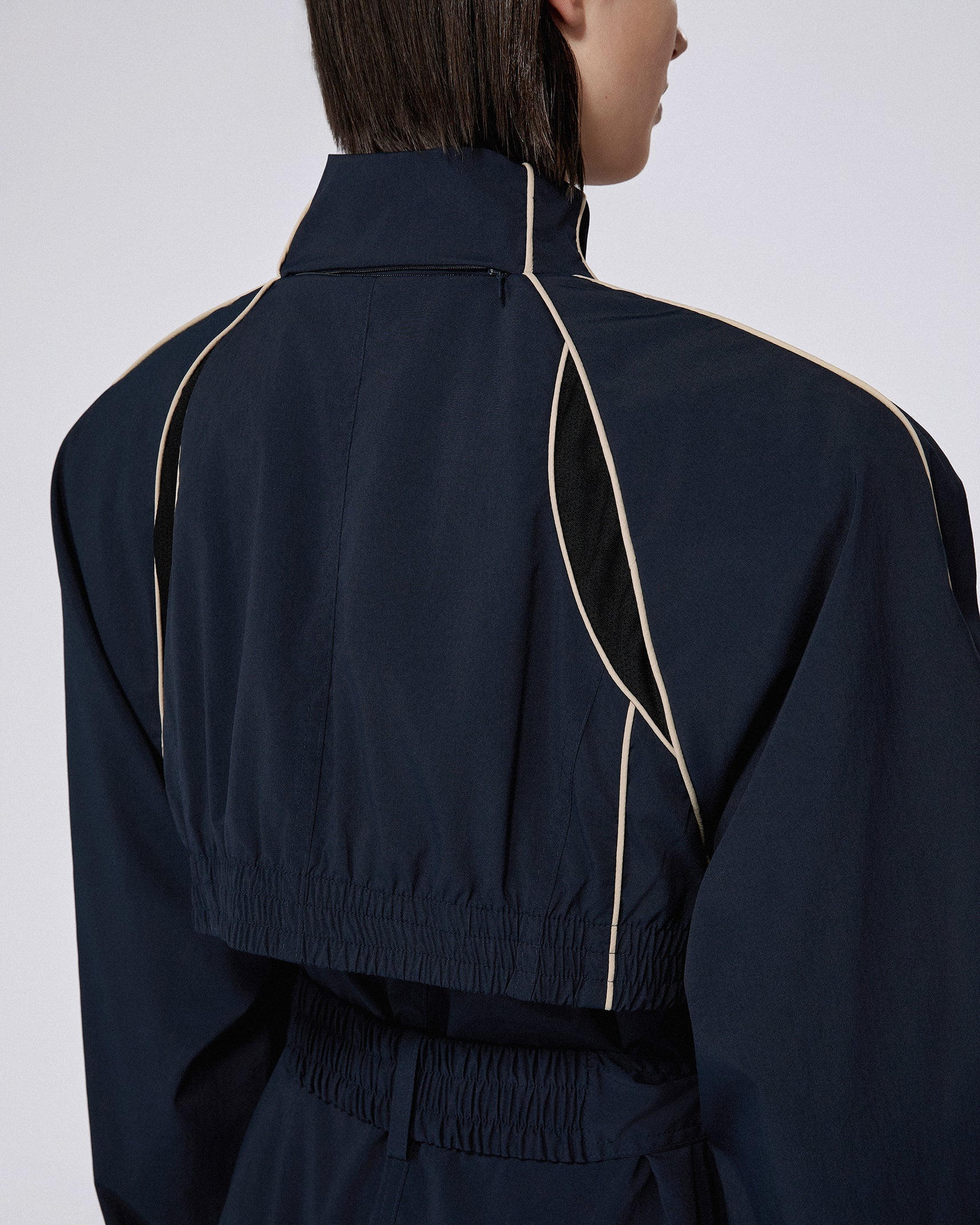 Slash track coat dark navy