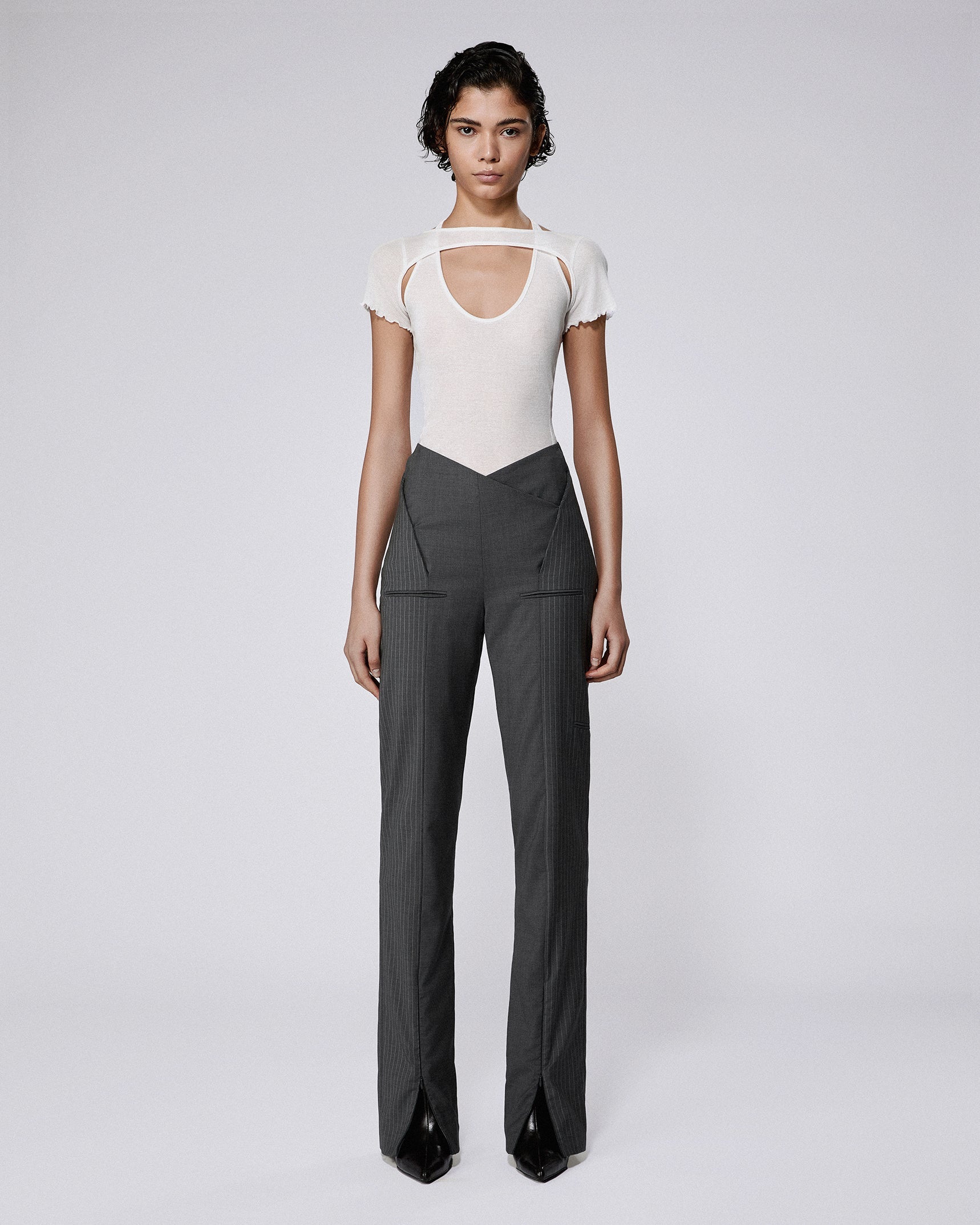 Cocoon trousers dark grey