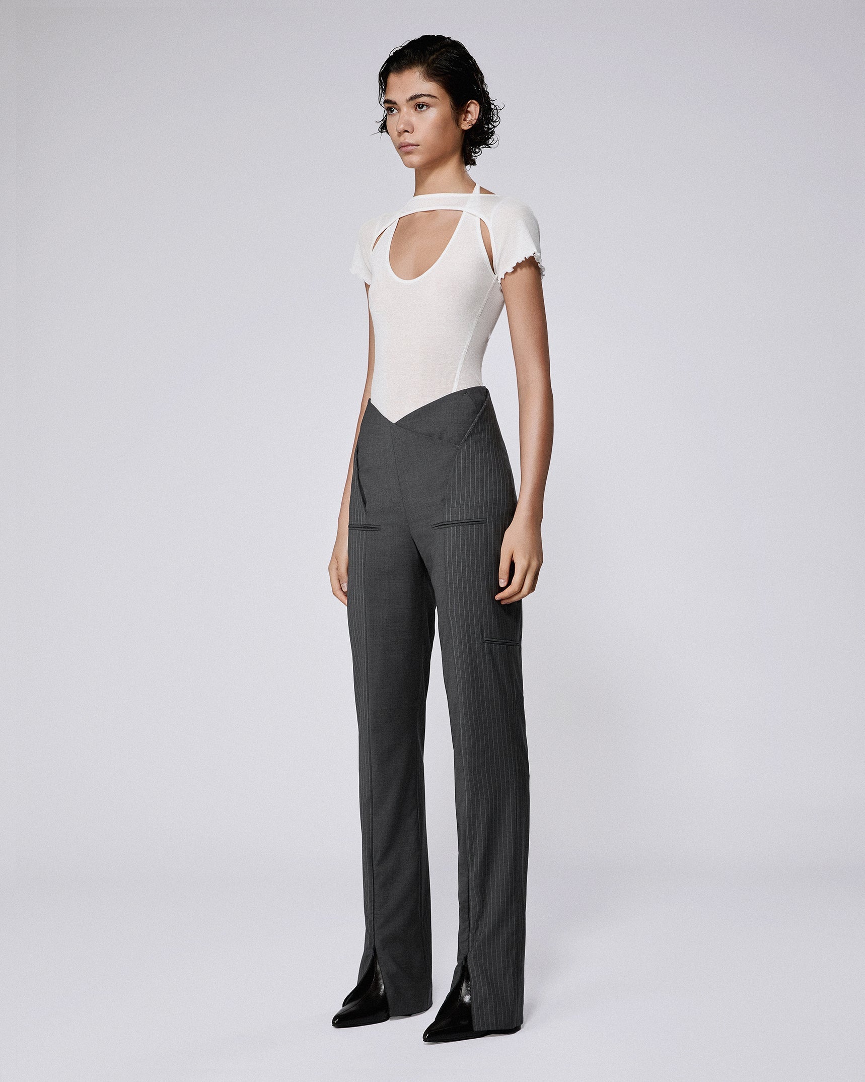 Cocoon trousers dark grey