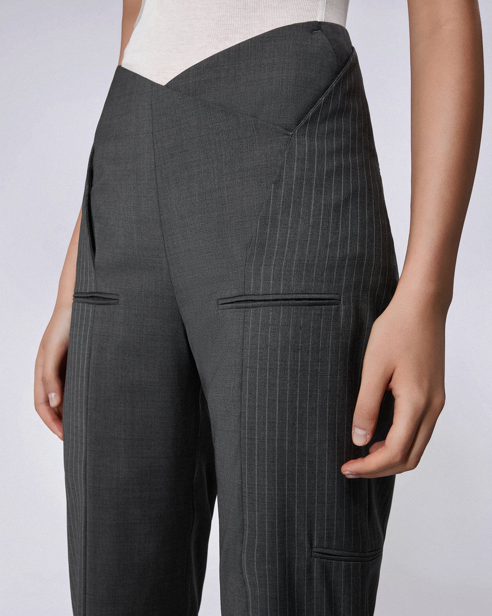 Cocoon trousers dark grey