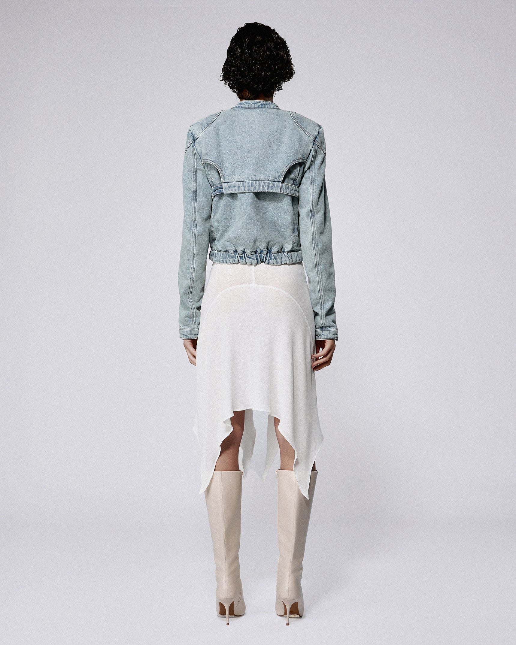 Moto jacket denim pale blue