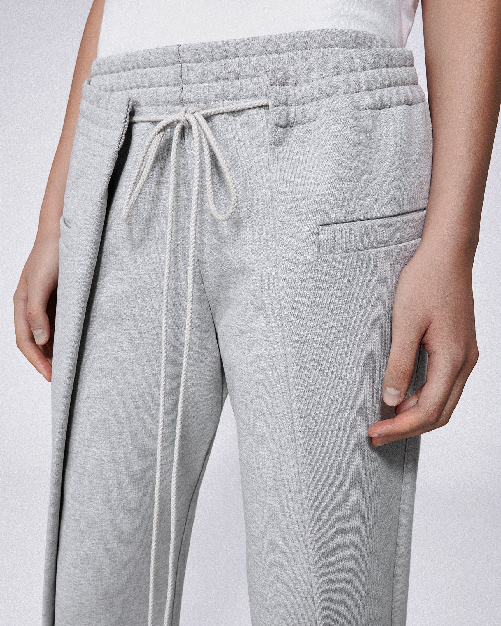 Origami track pants marl grey