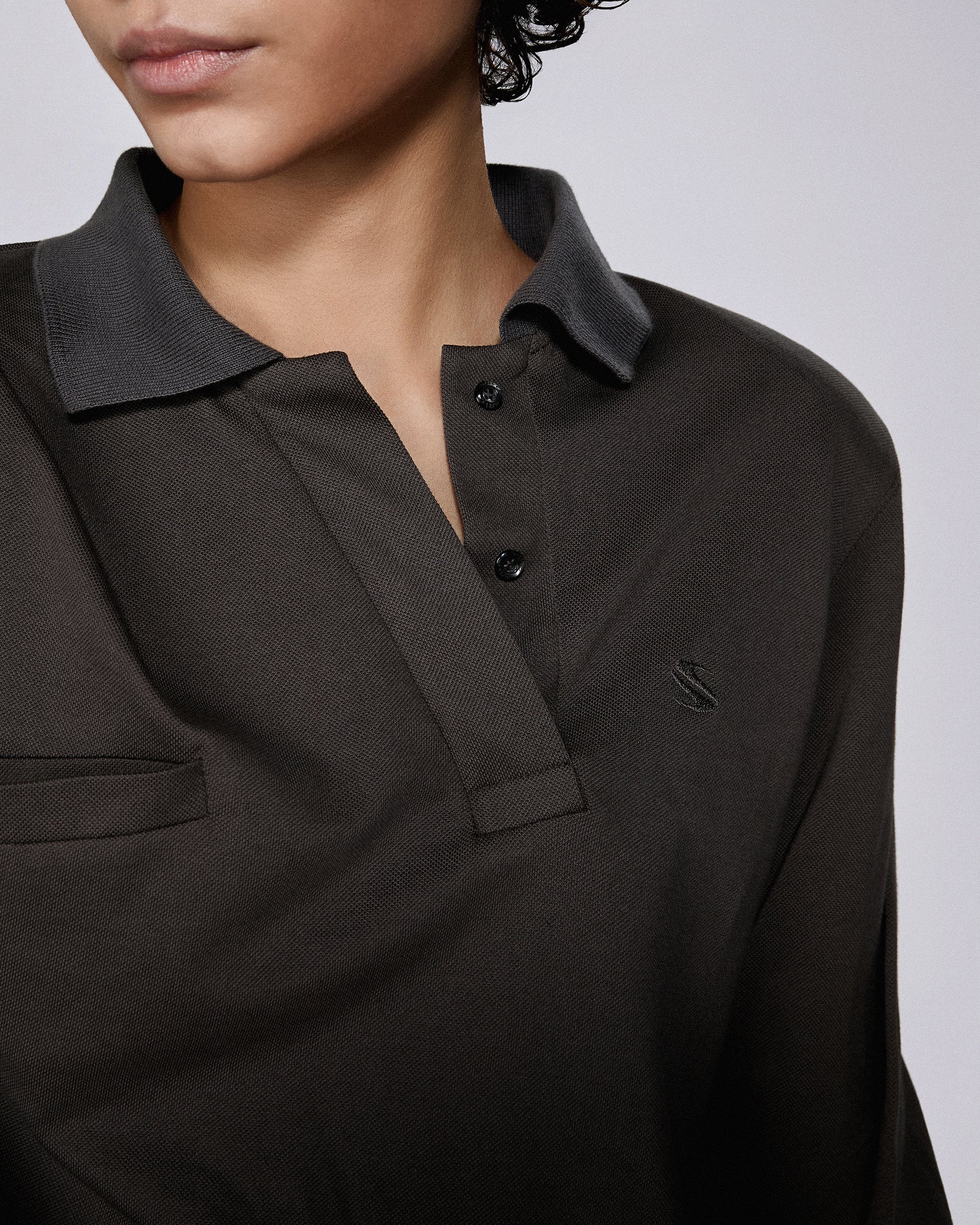 Twisted polo top mud