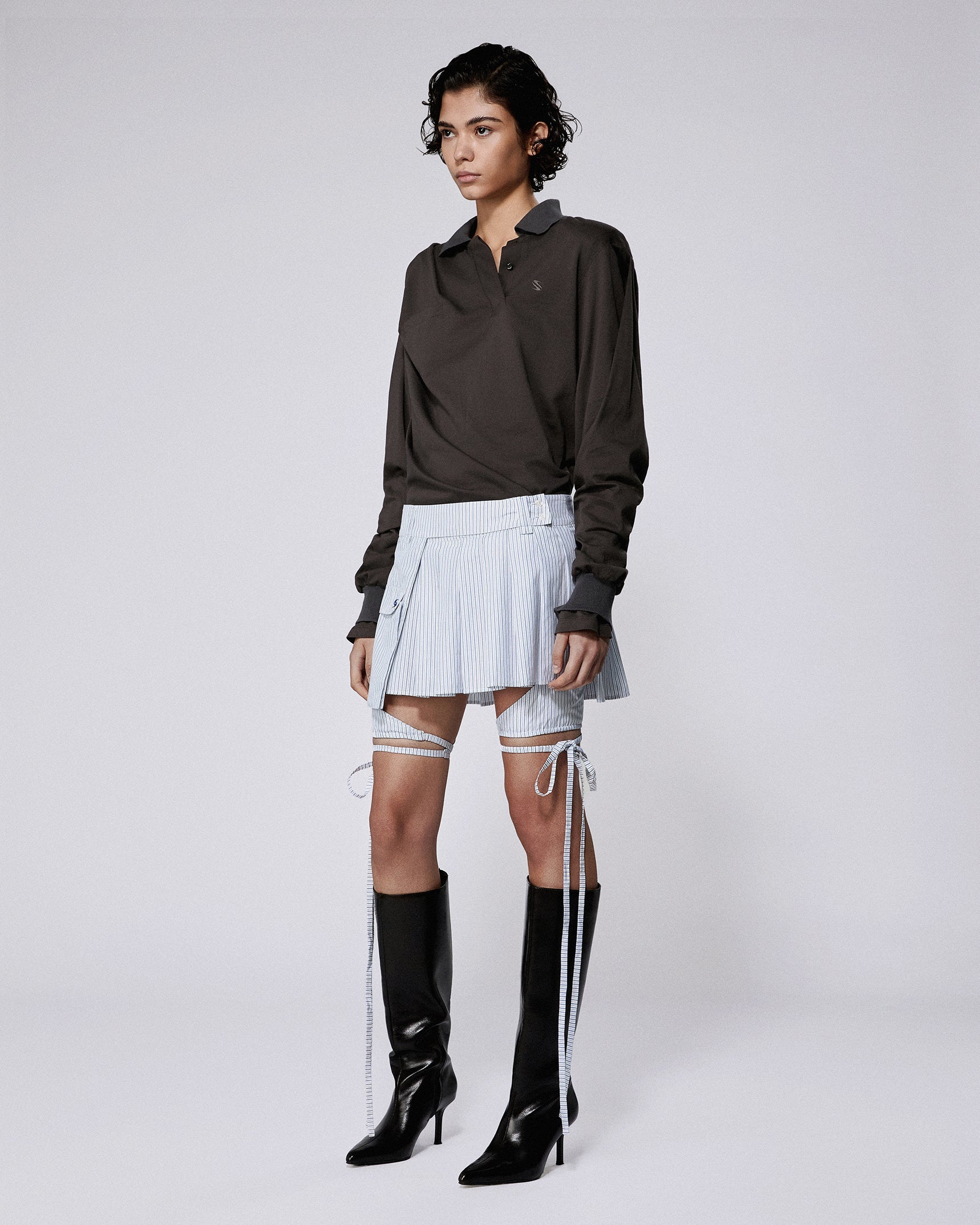 Twisted polo top mud