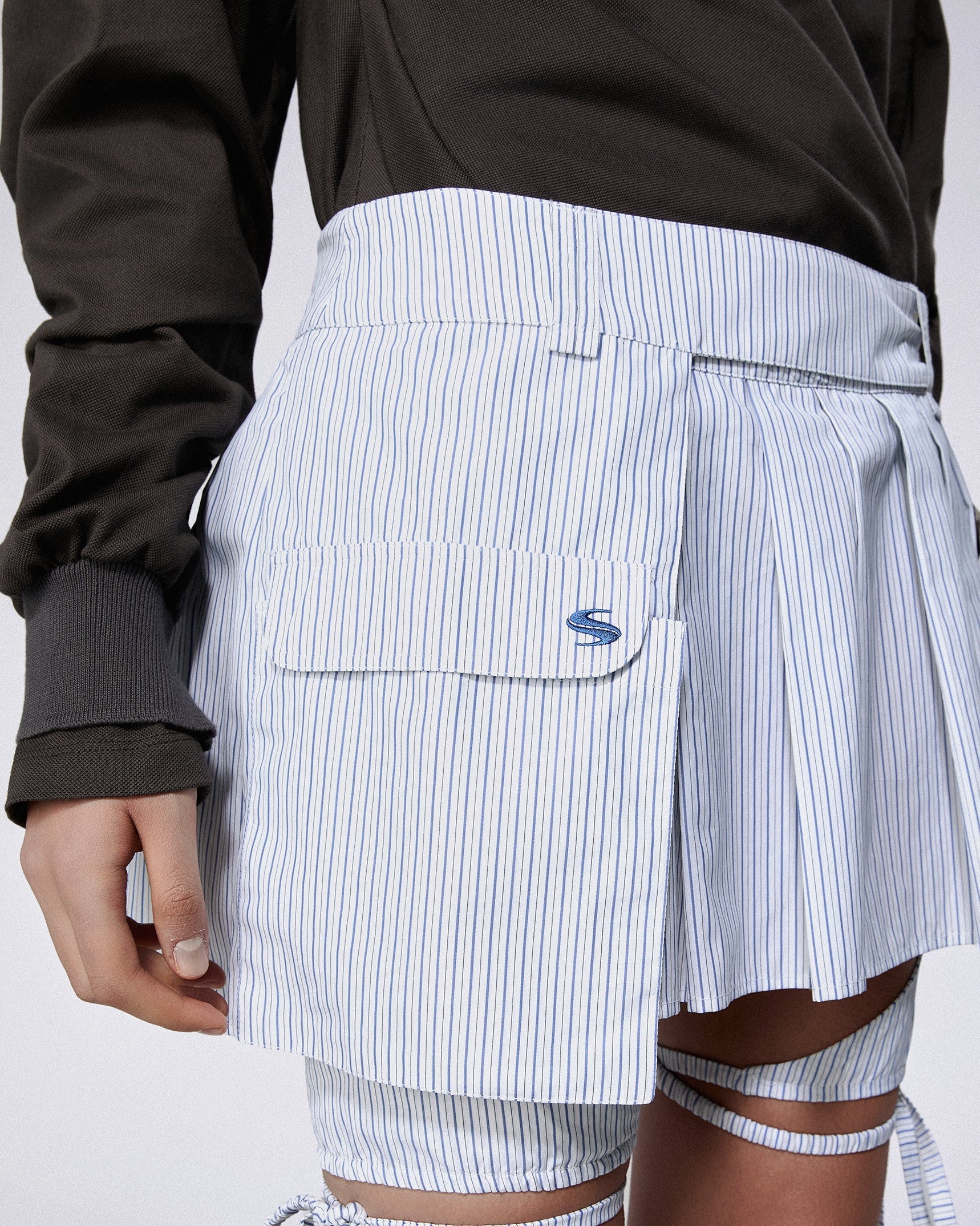 Utility kilt blue stripe