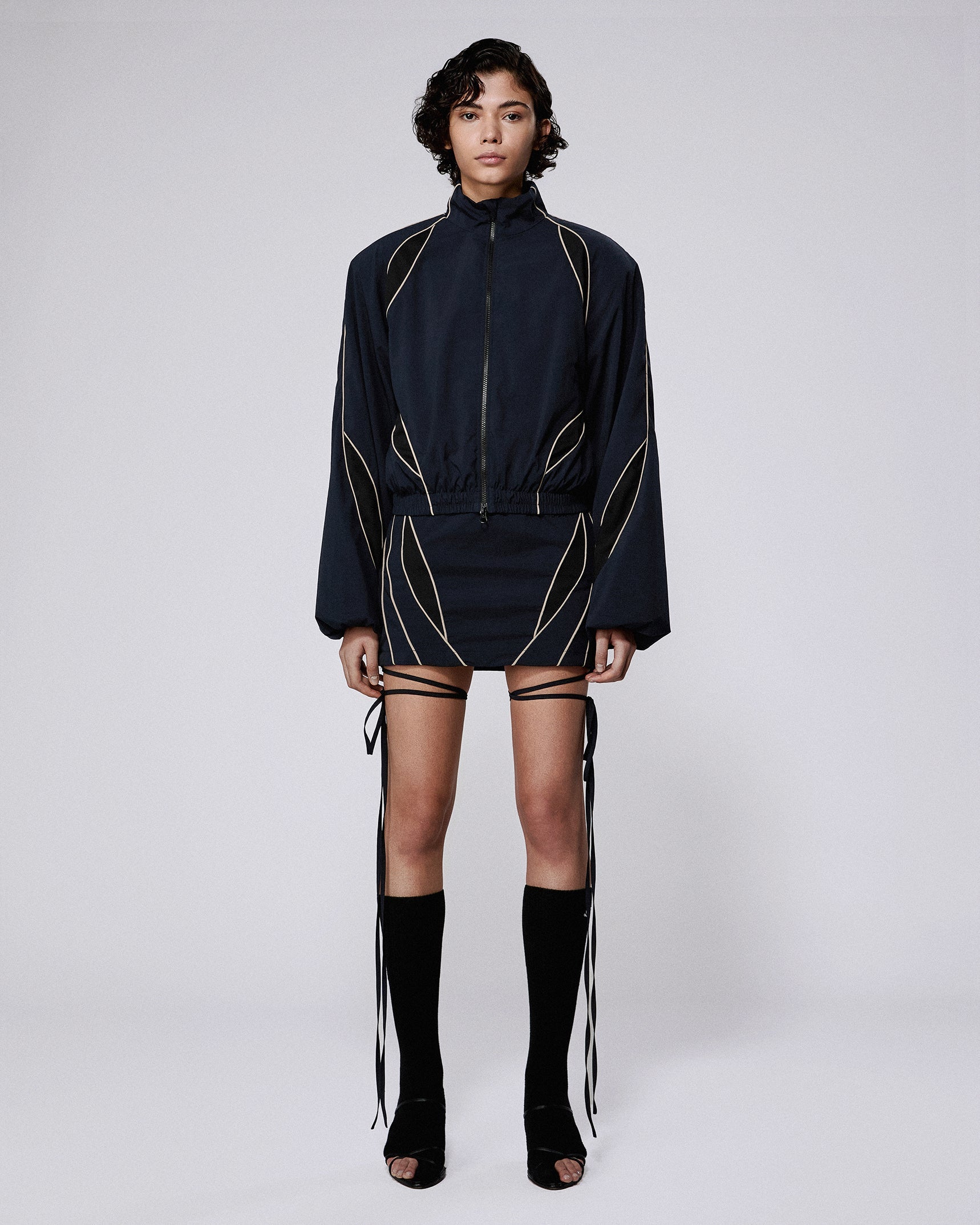 Slash track jacket dark navy