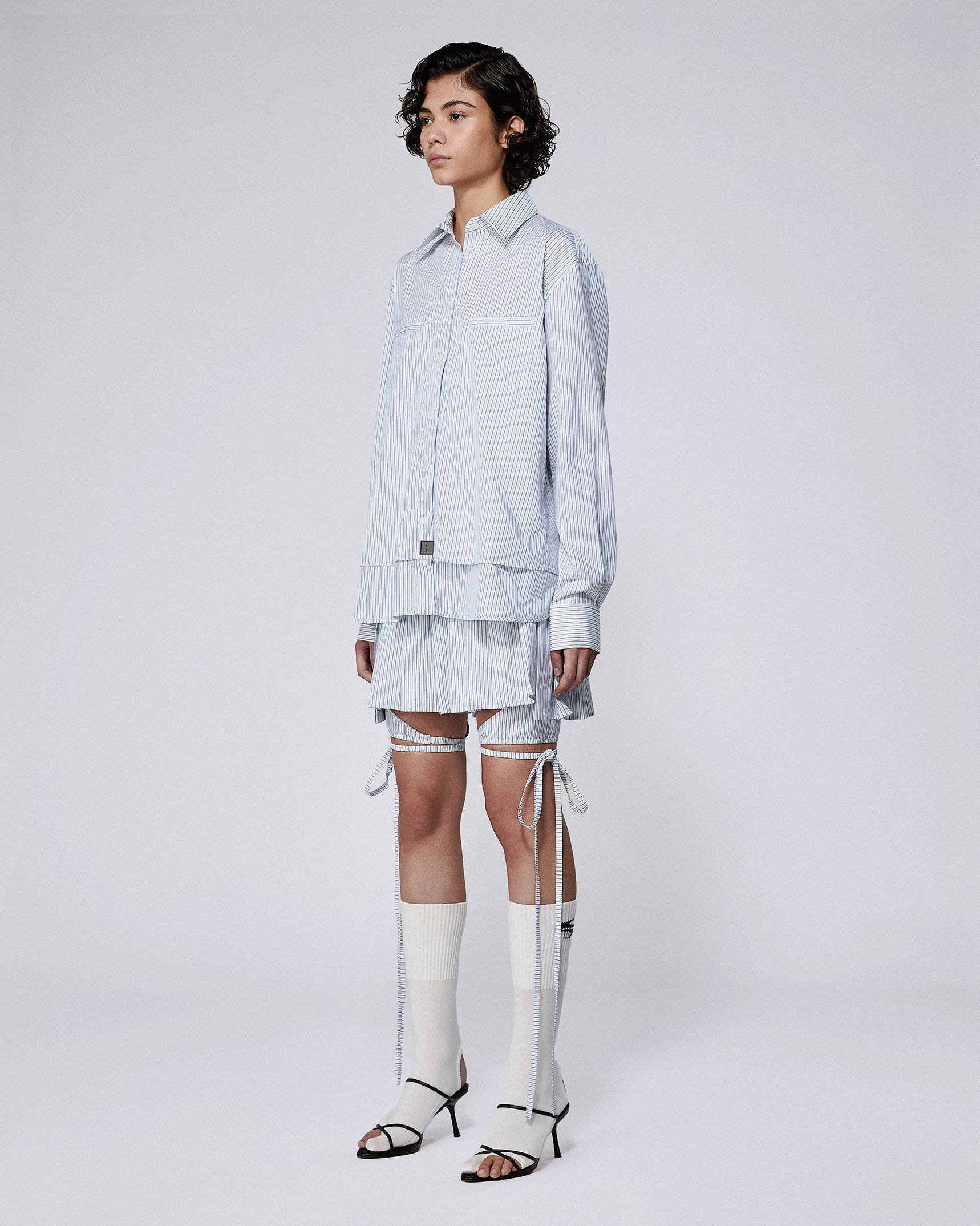 Overlay shirt blue stripe