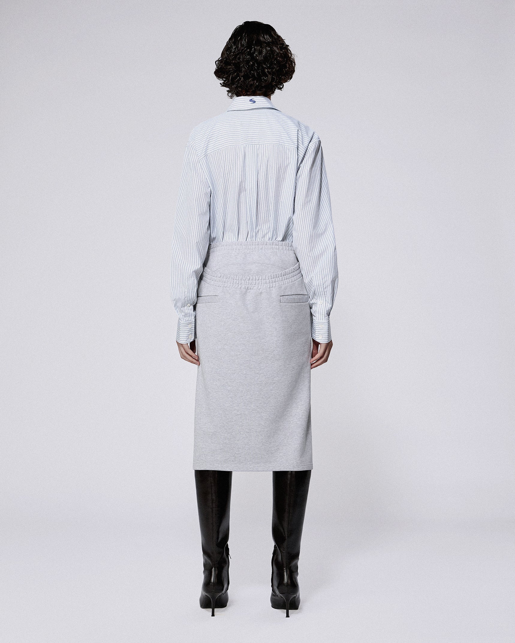 Home office skirt marl grey